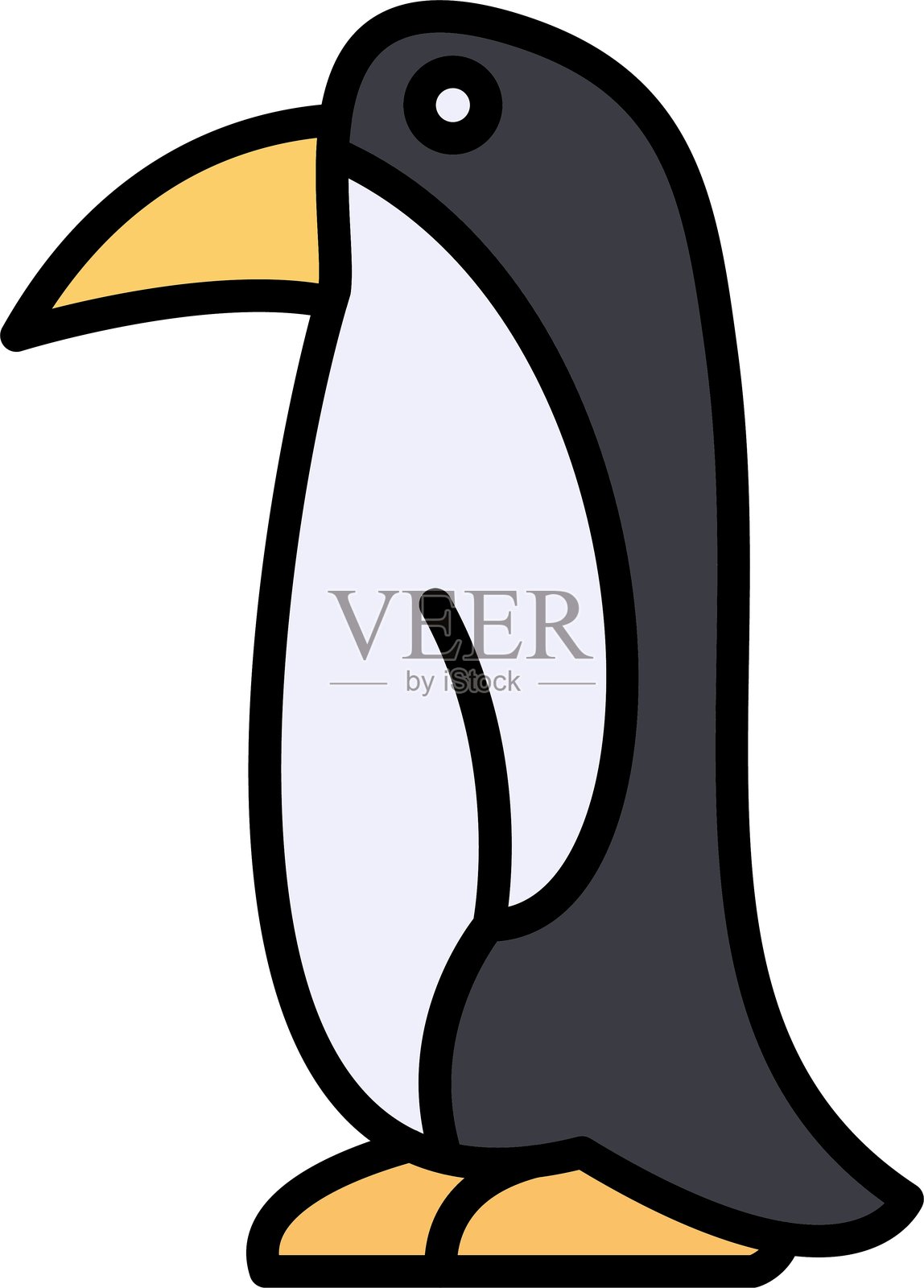 企鹅新图标设计创意插画图片素材