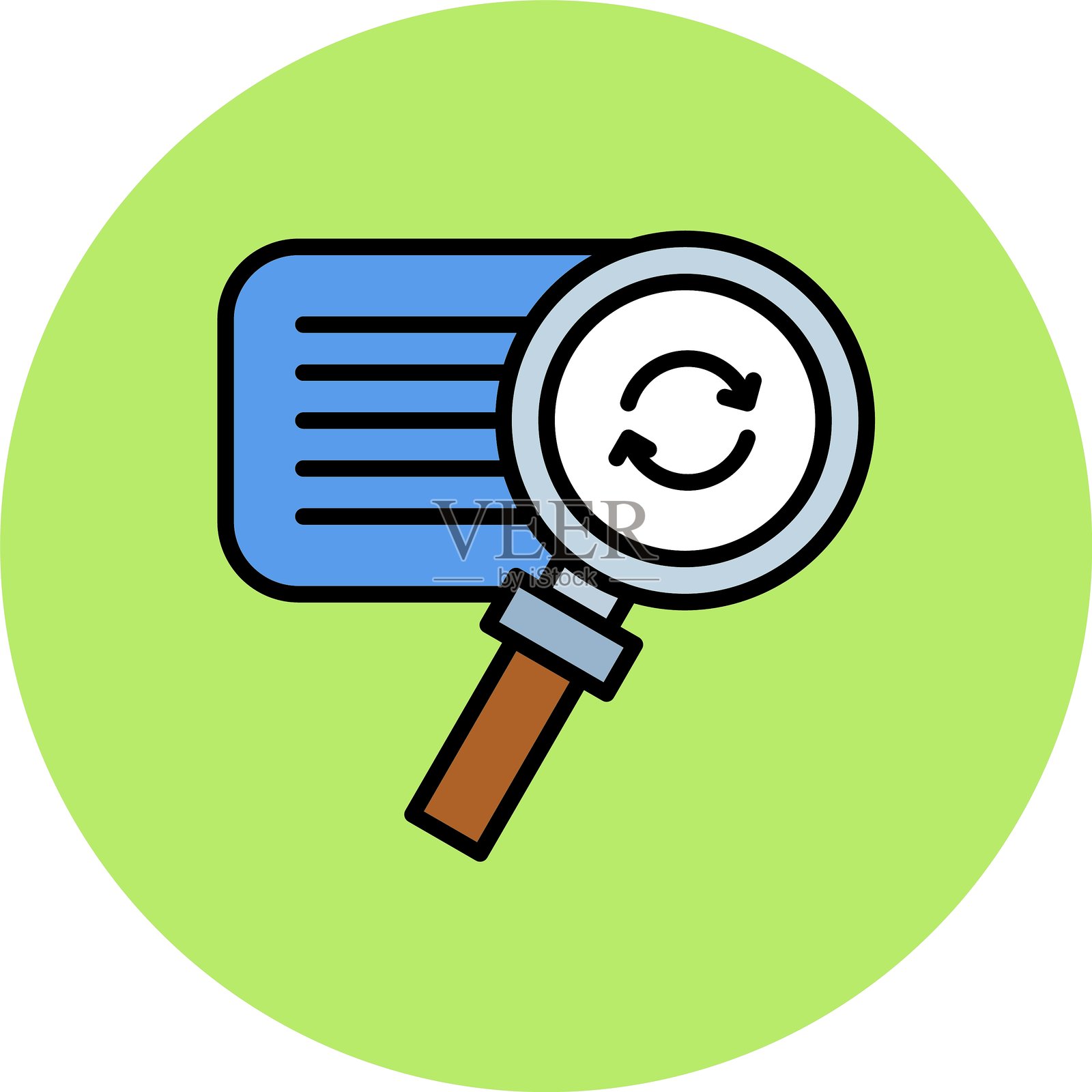 刷新数据新图标设计创意插画图片素材