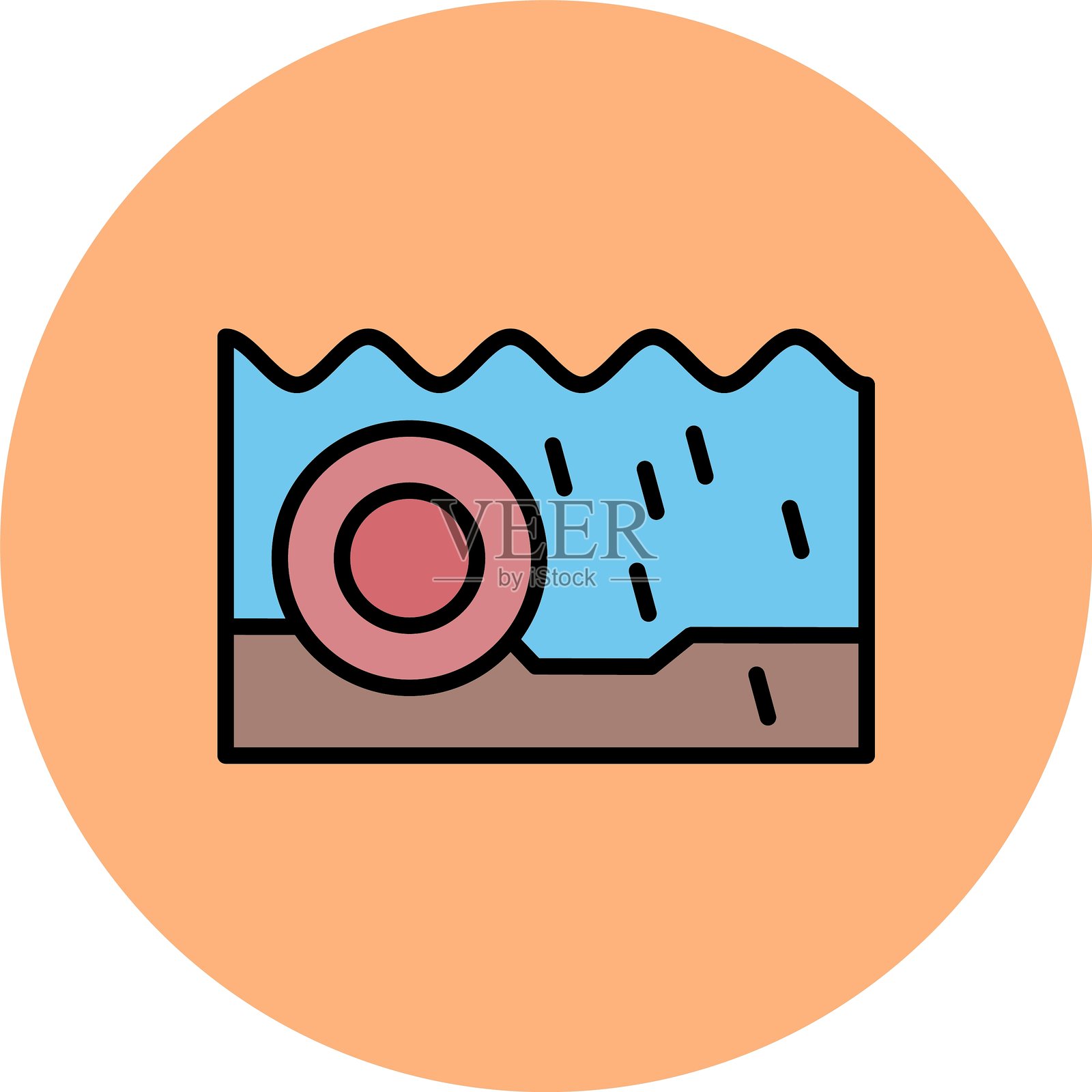 水下新图标设计创意插画图片素材