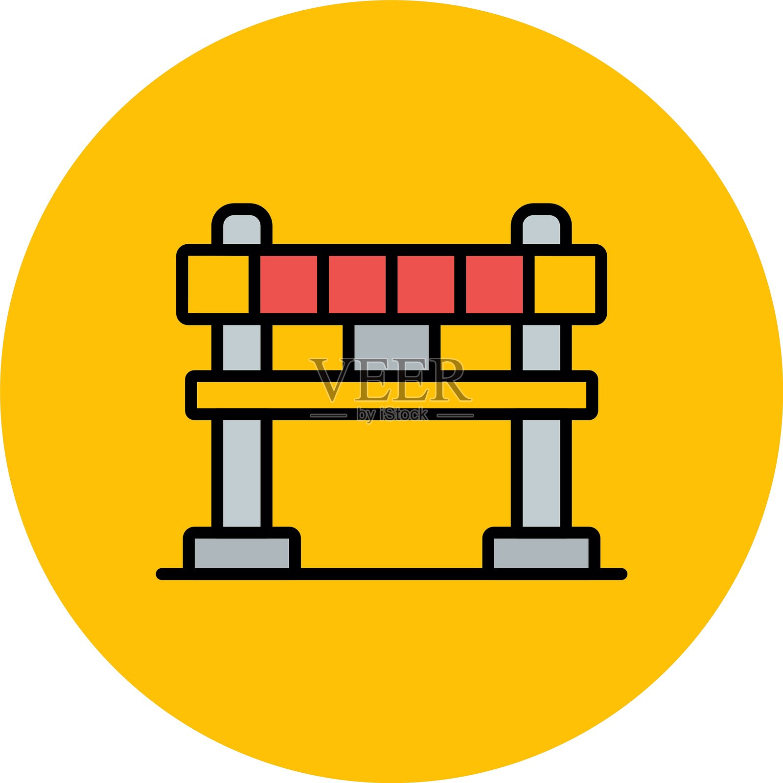 路障新图标设计创意插画图片素材