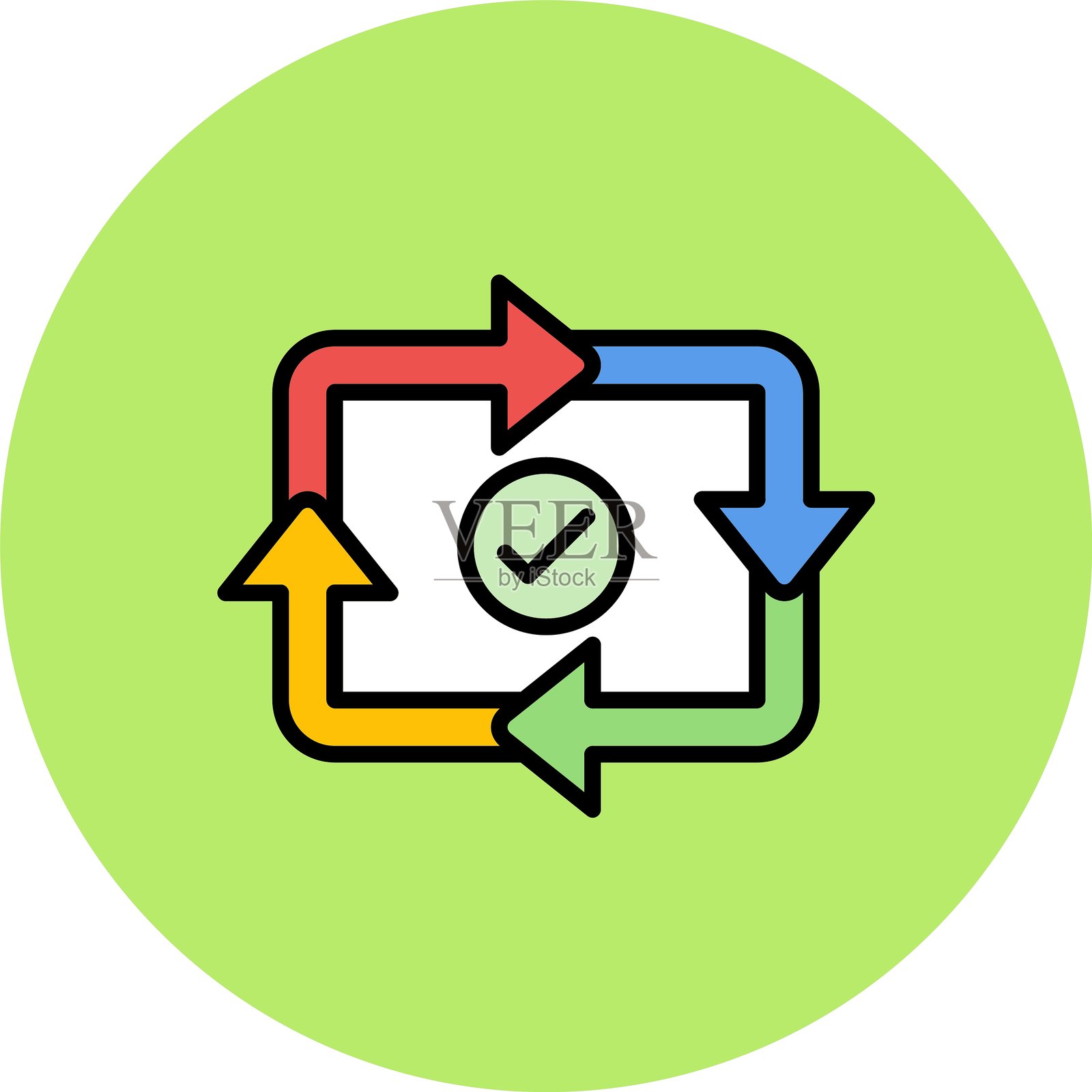 反馈循环新图标设计创意插画图片素材