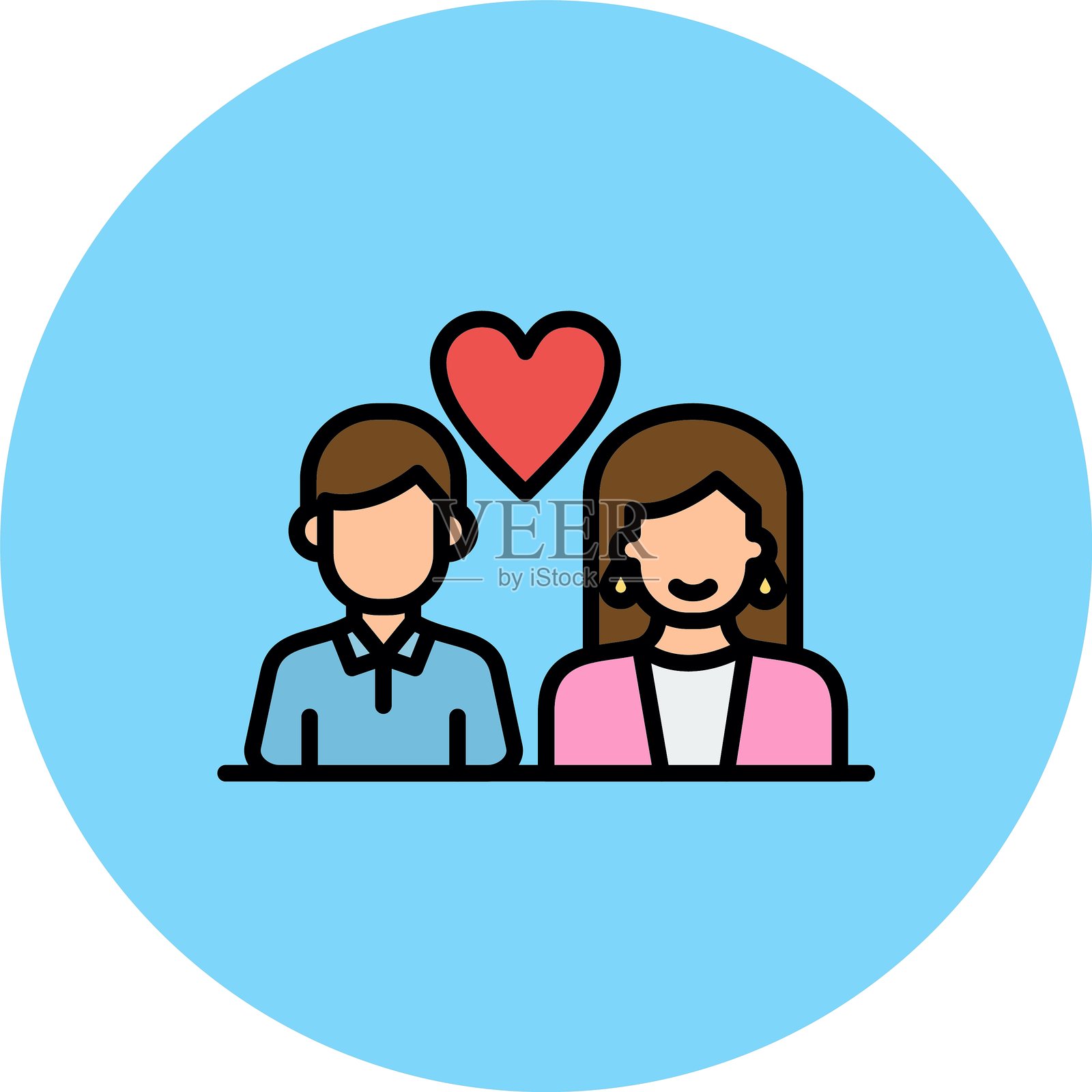 婚姻新图标设计创意插画图片素材