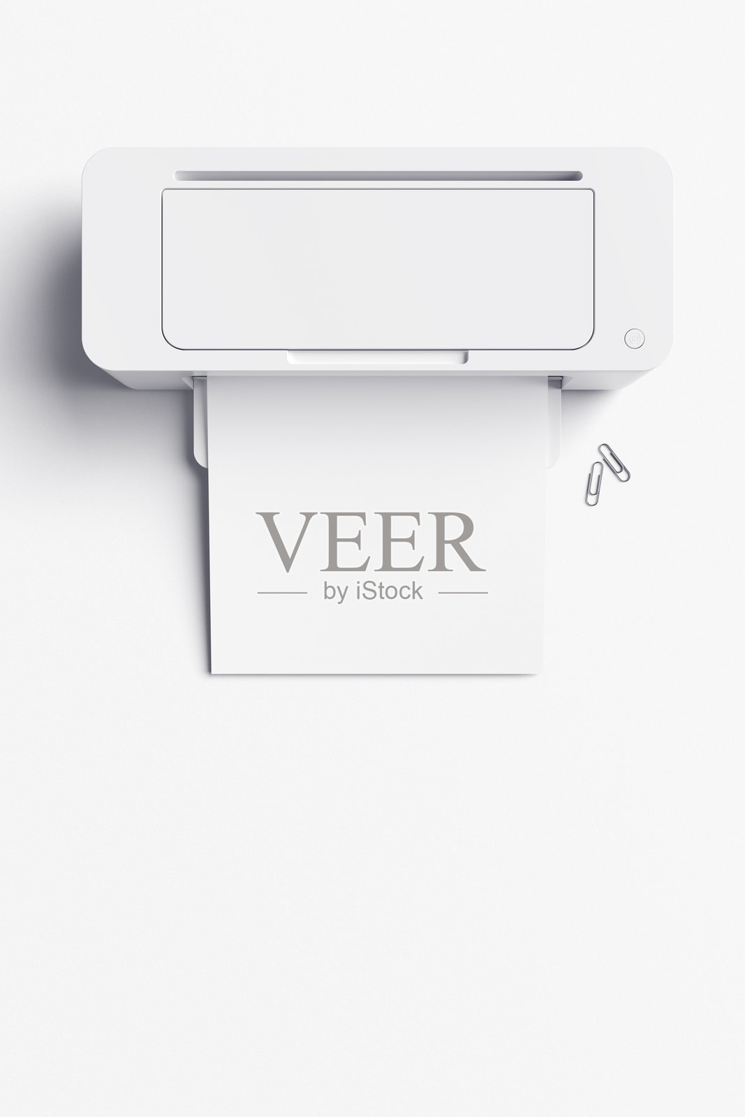 打印机输出的空白A4纸,打印机模型,空白A4模型。非常适合项目演示。照片摄影图片