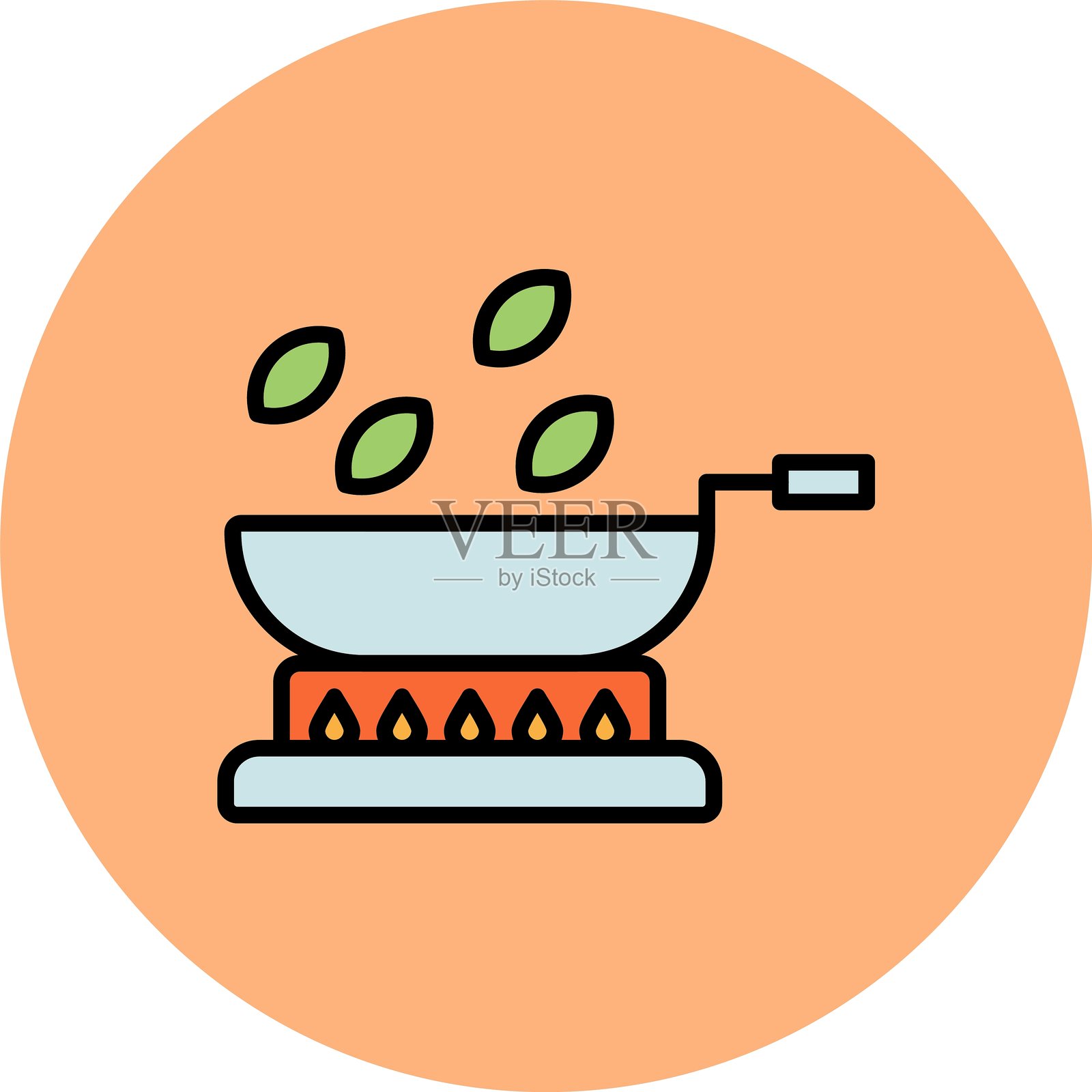 烹饪新图标设计创意插画图片素材