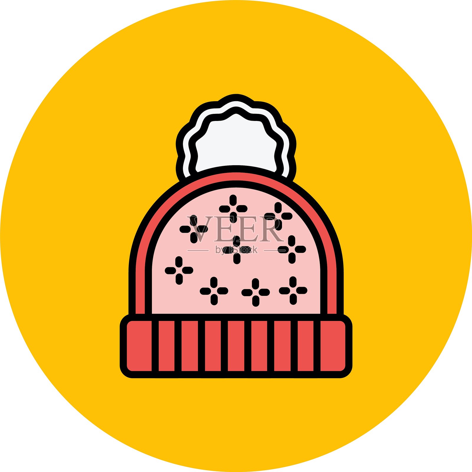 冬帽新图标设计创意插画图片素材