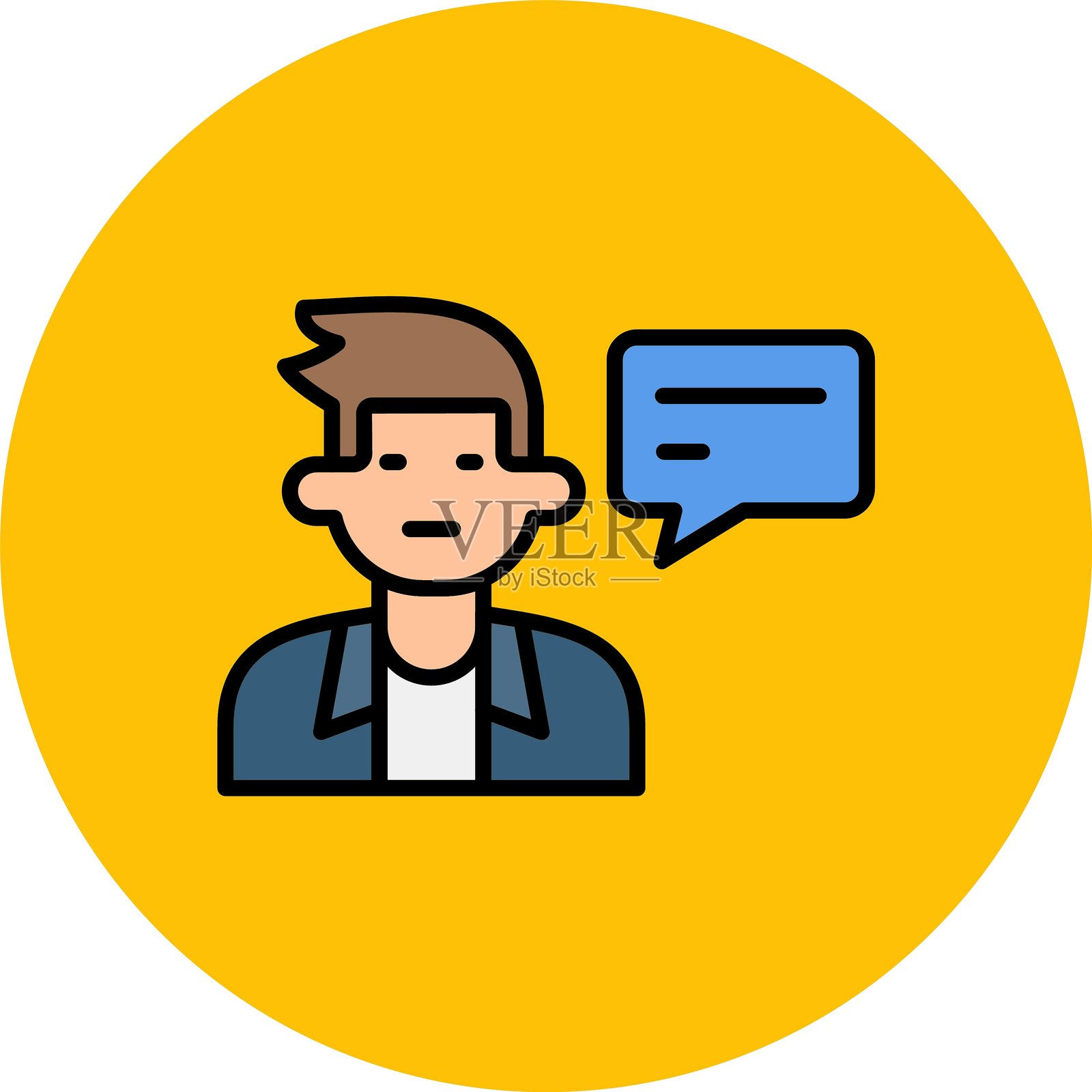 言语新图标设计创意插画图片素材