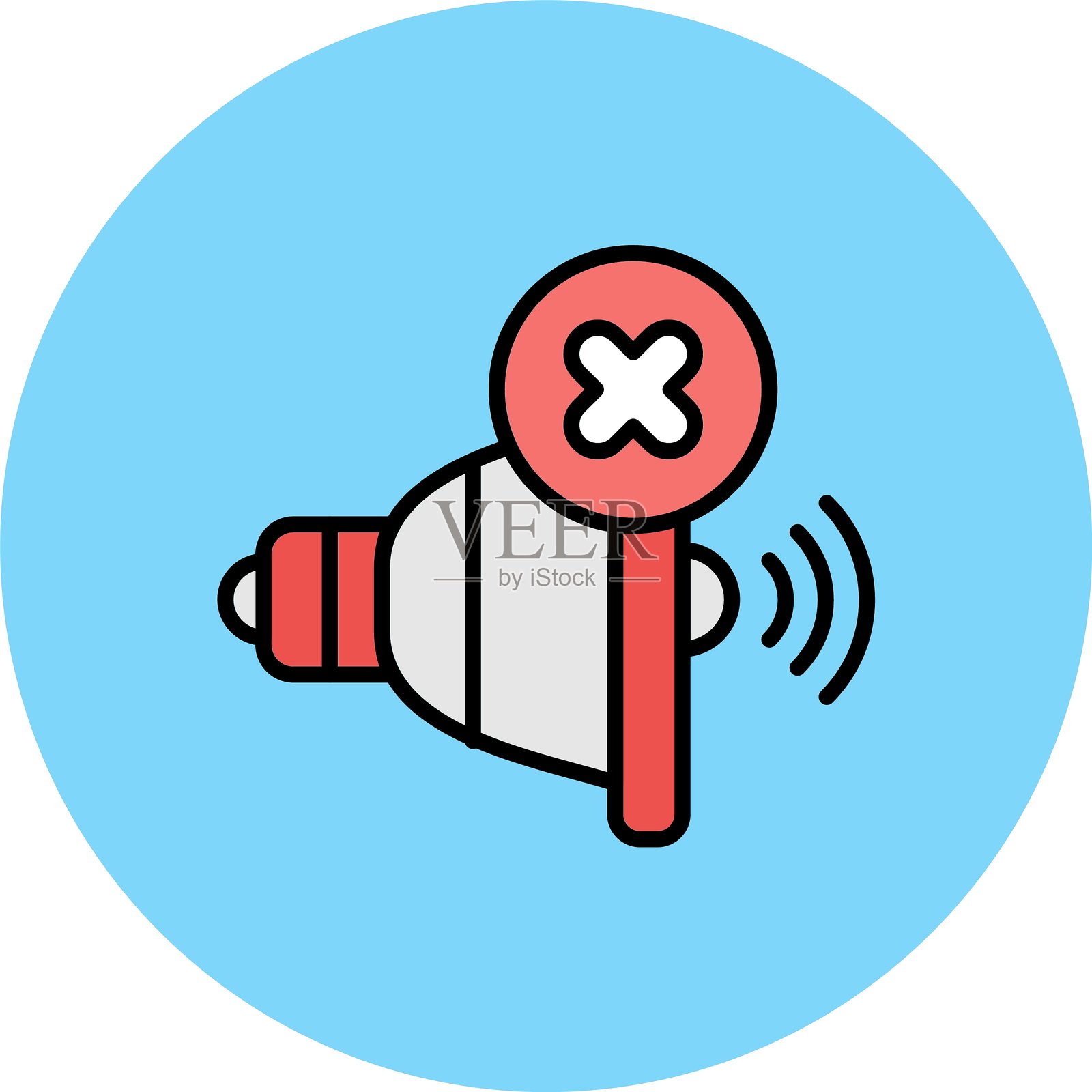 静音新图标设计创意插画图片素材