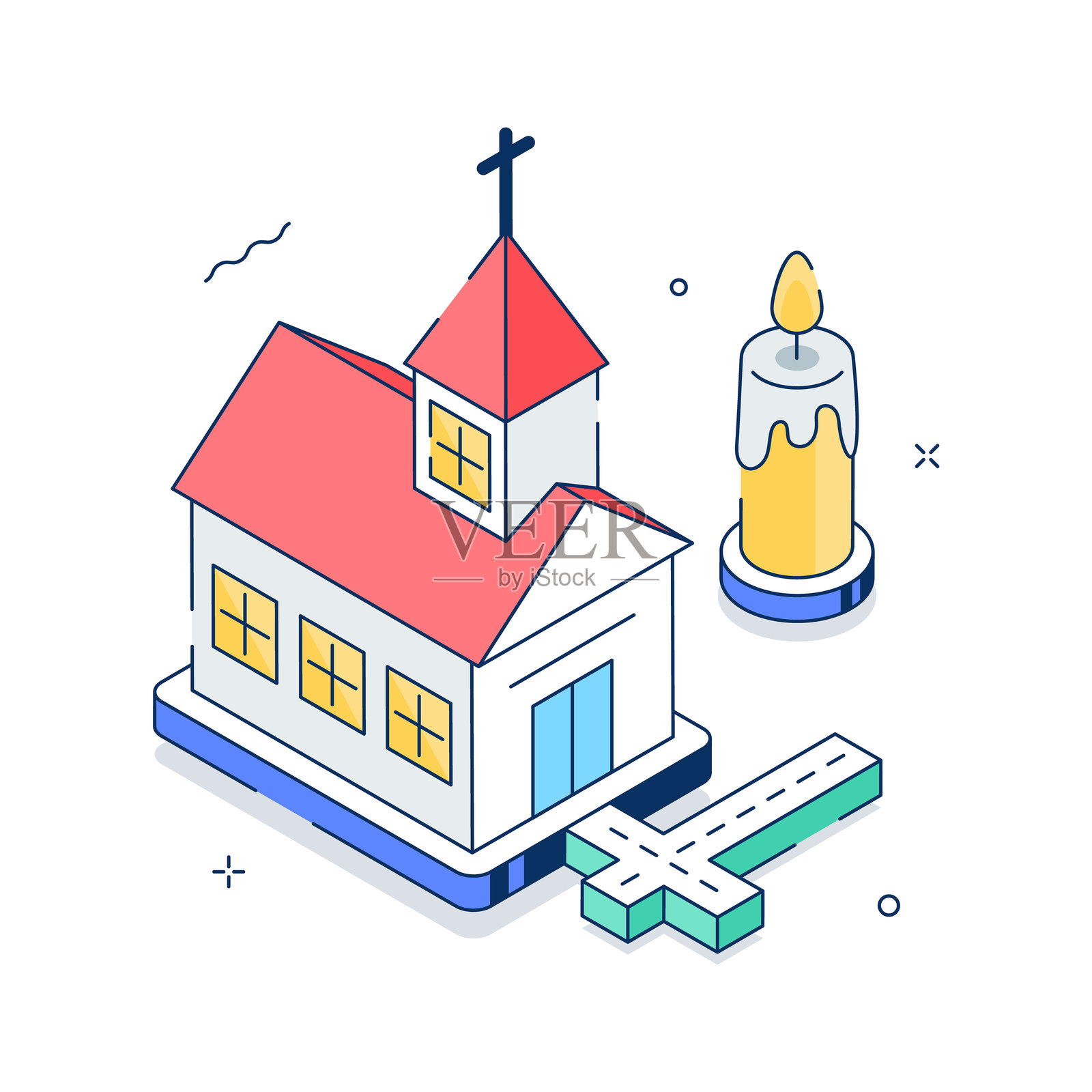 教堂插画图片素材