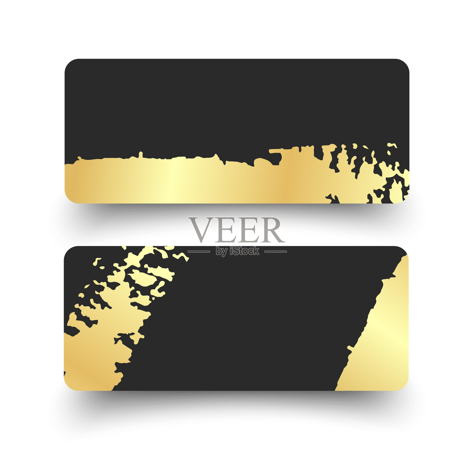 典雅的礼品券或礼品卡,带有金色闪光效果插画图片素材