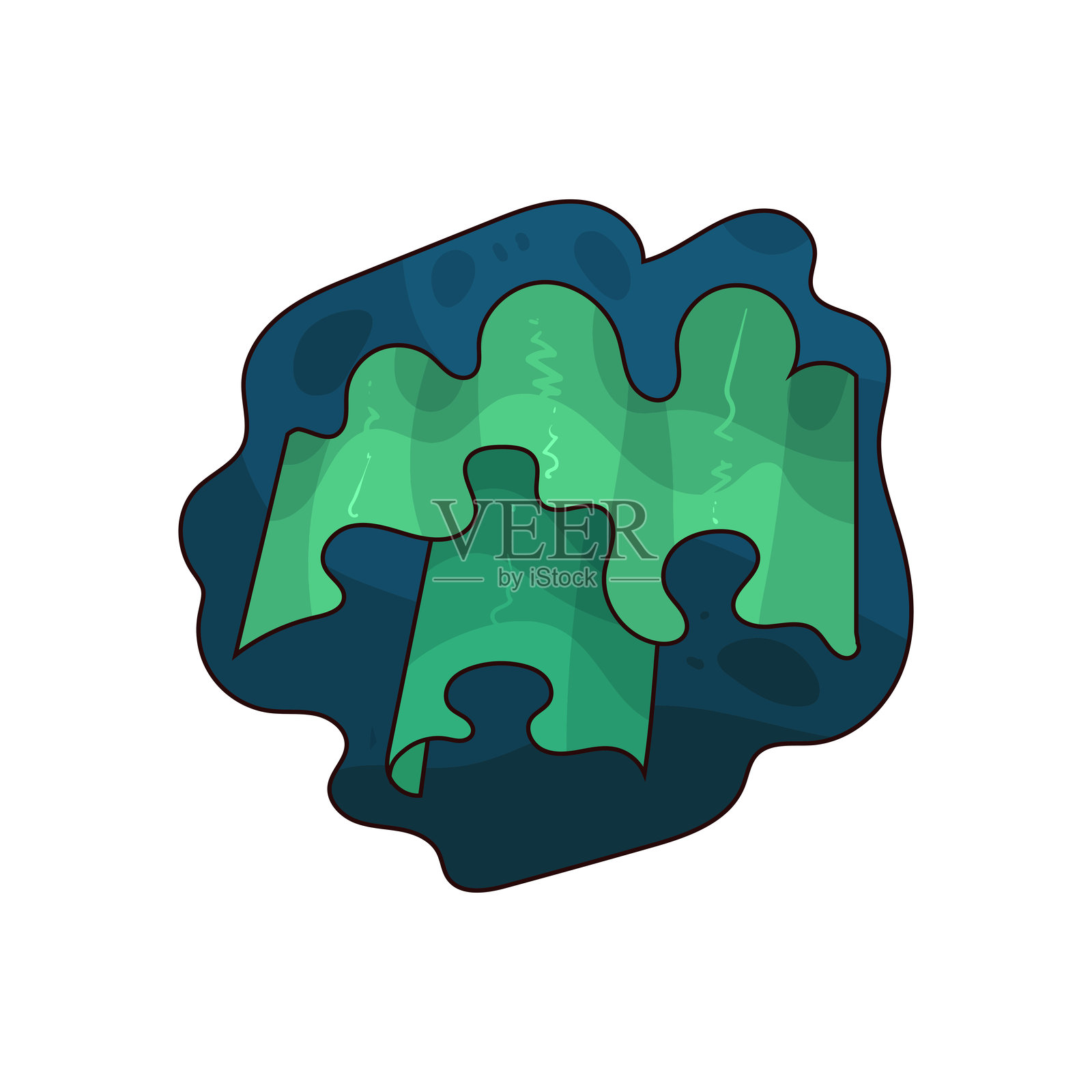 极光插画图片素材