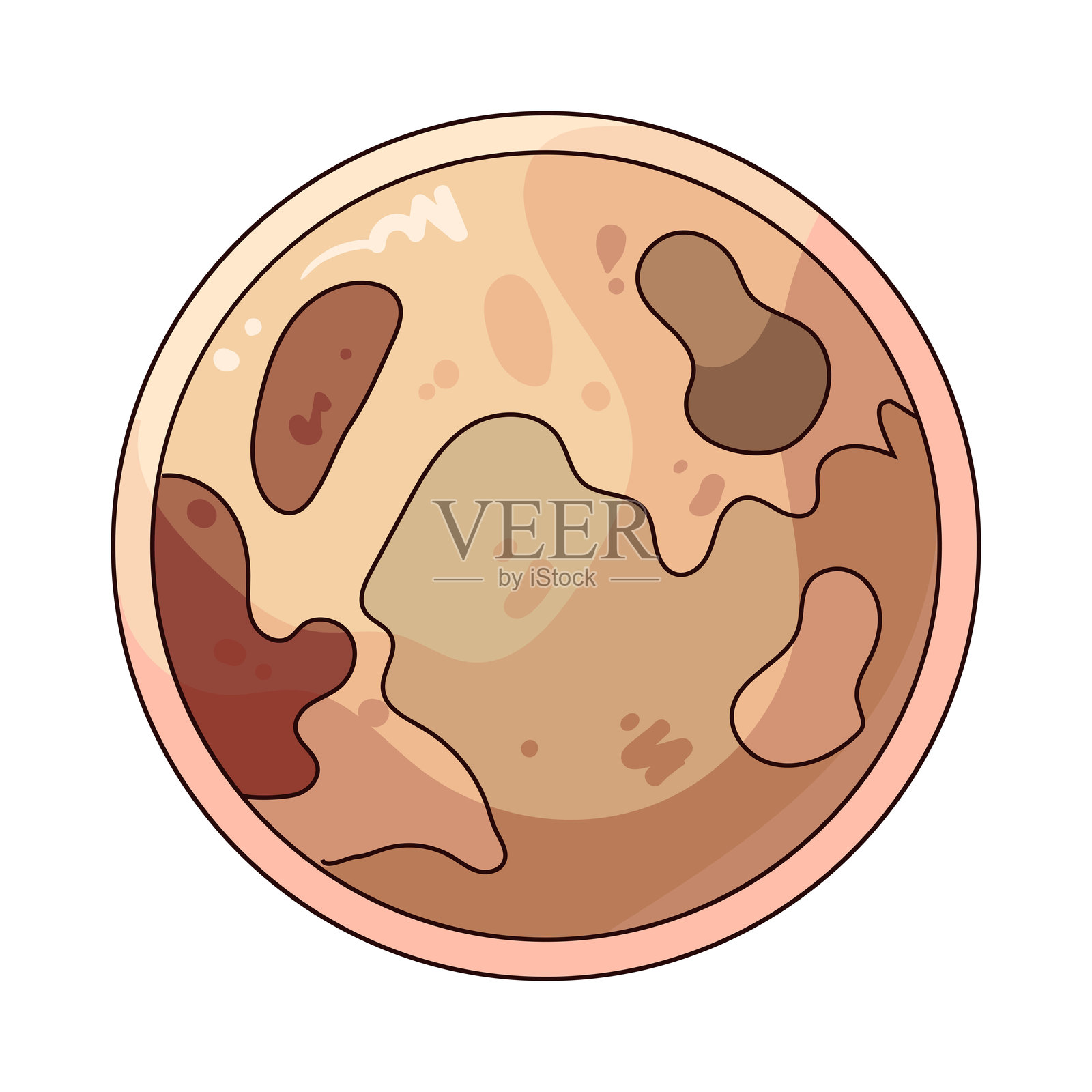 矮行星(冥王星)插画图片素材