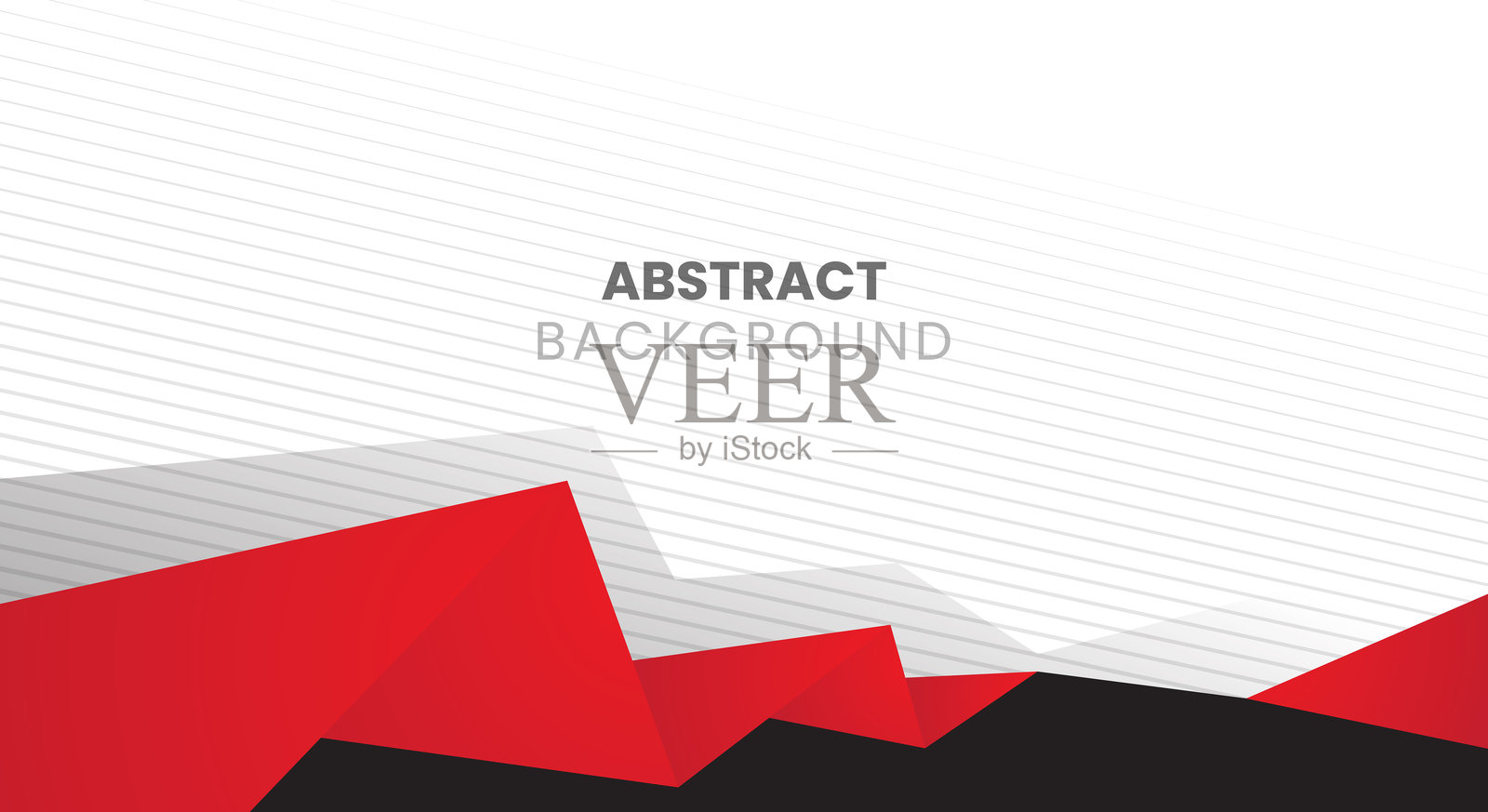 白色背景上的红黑几何图形插画图片素材