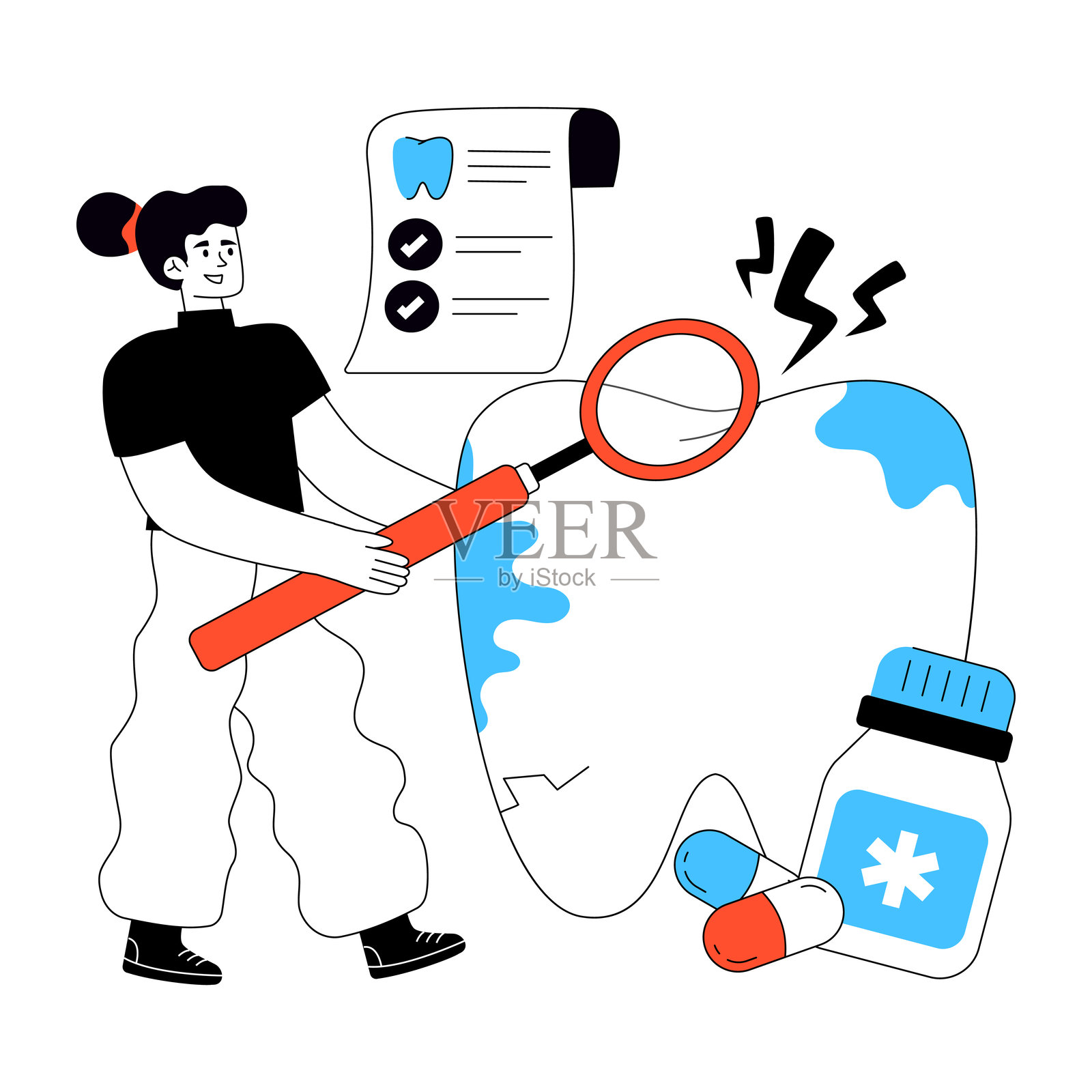 牙科分析的优质下载插画插画图片素材