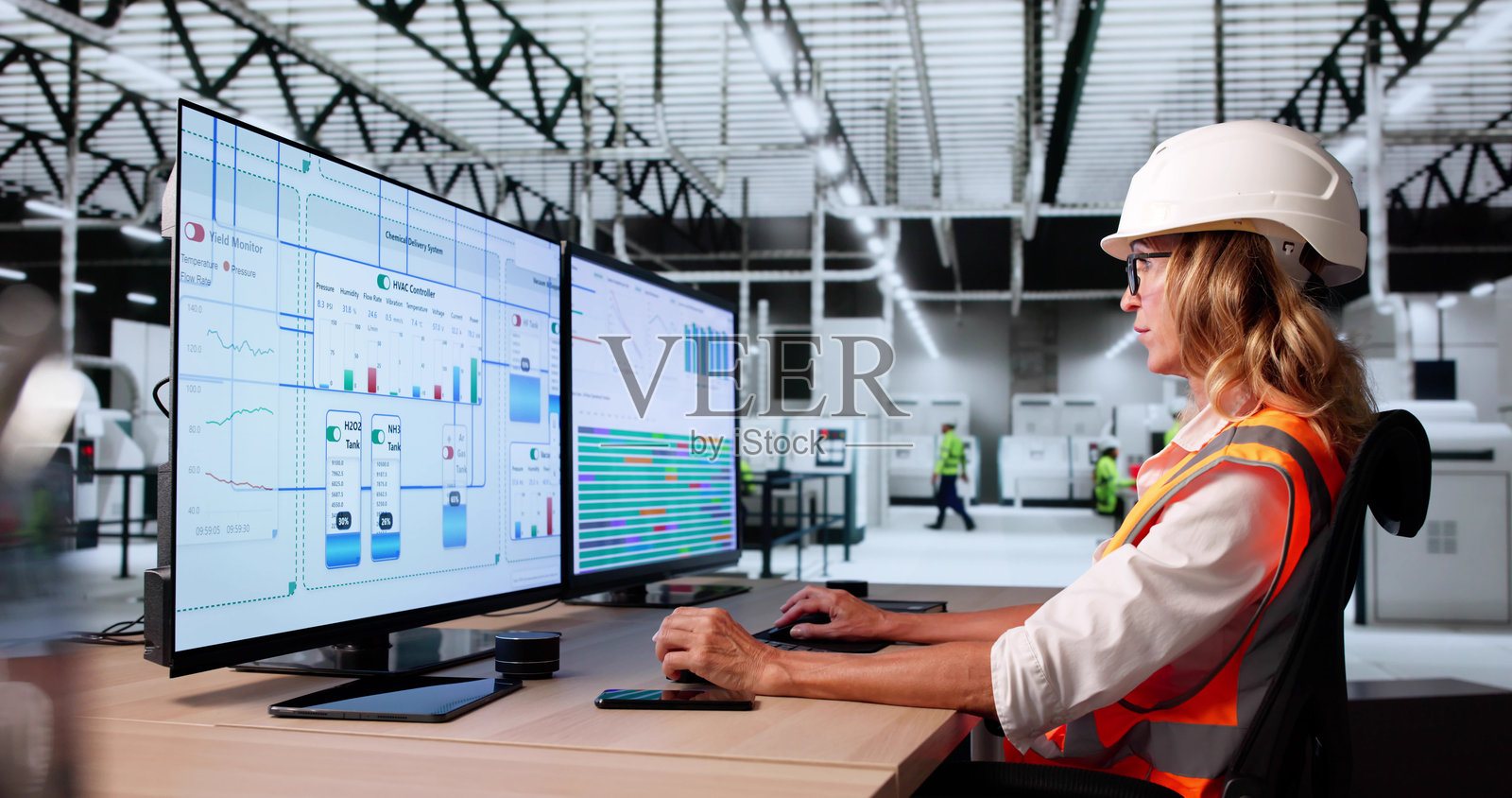 现代 SCADA 系统用于自动化控制照片摄影图片