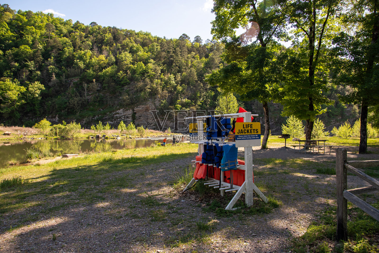 救生衣架照片摄影图片