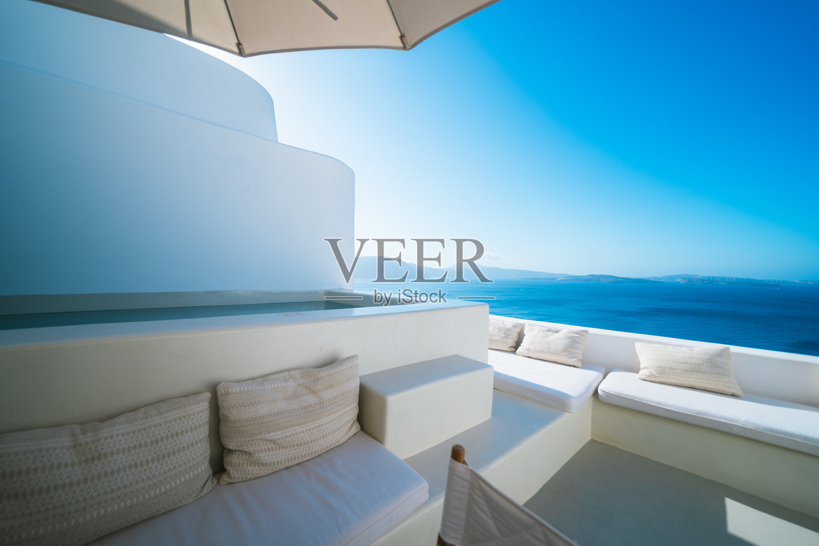 希腊圣托里尼岛的美丽风景照片摄影图片