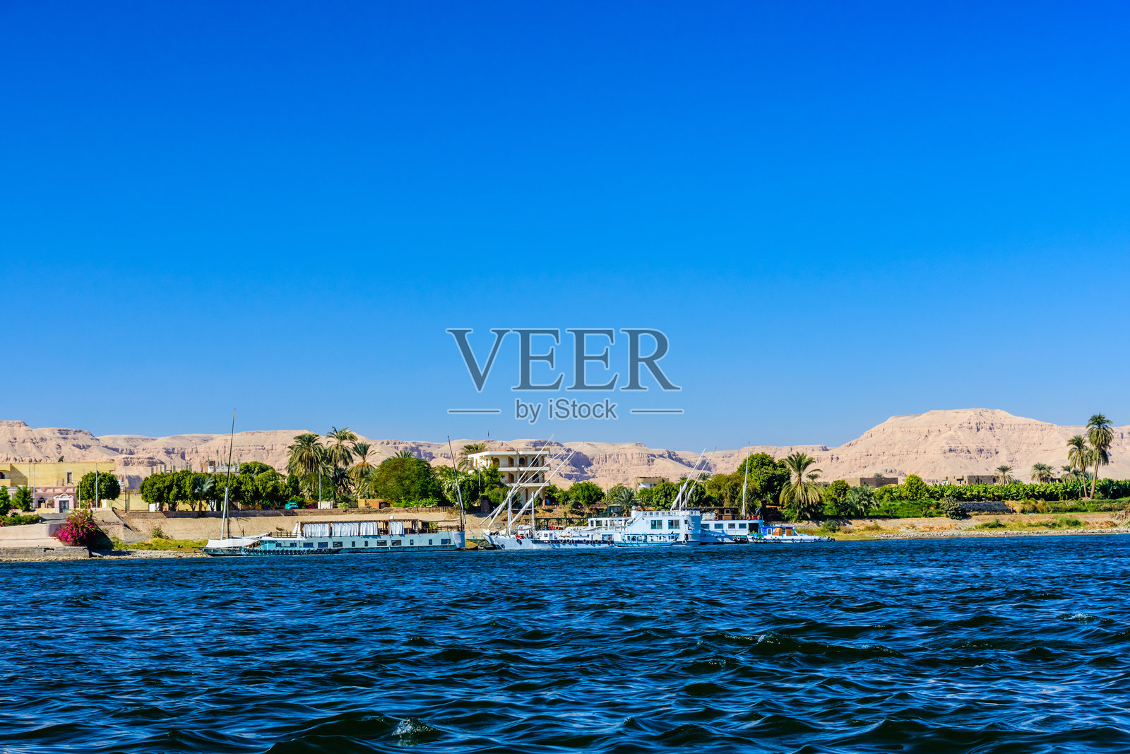 埃及卢克索尼罗河景观照片摄影图片