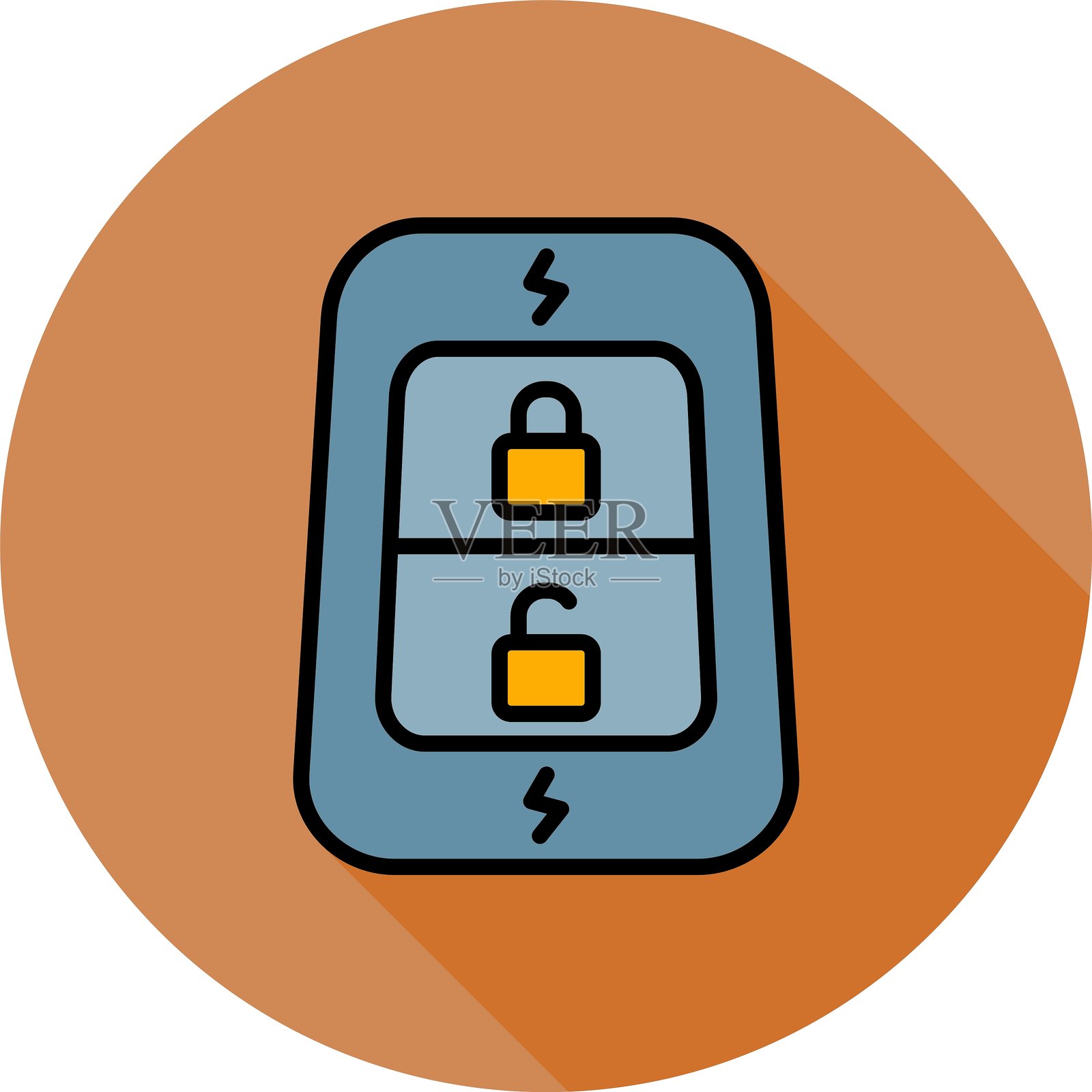 汽车钥匙新图标设计创意插画图片素材