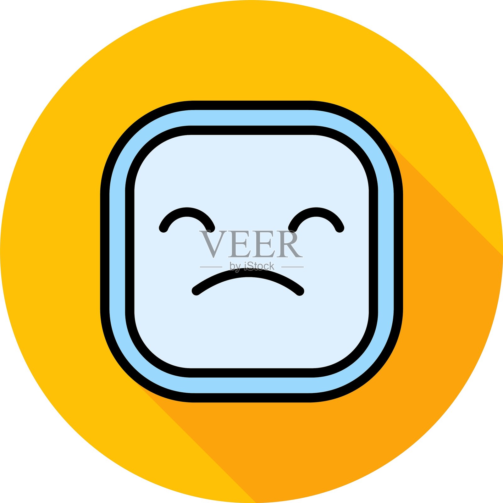 悲伤的新图标设计创意插画图片素材