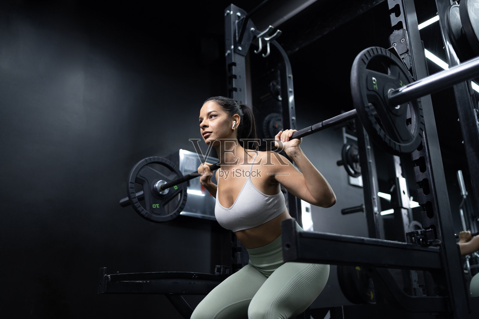 健身举重。挑战极限。照片摄影图片