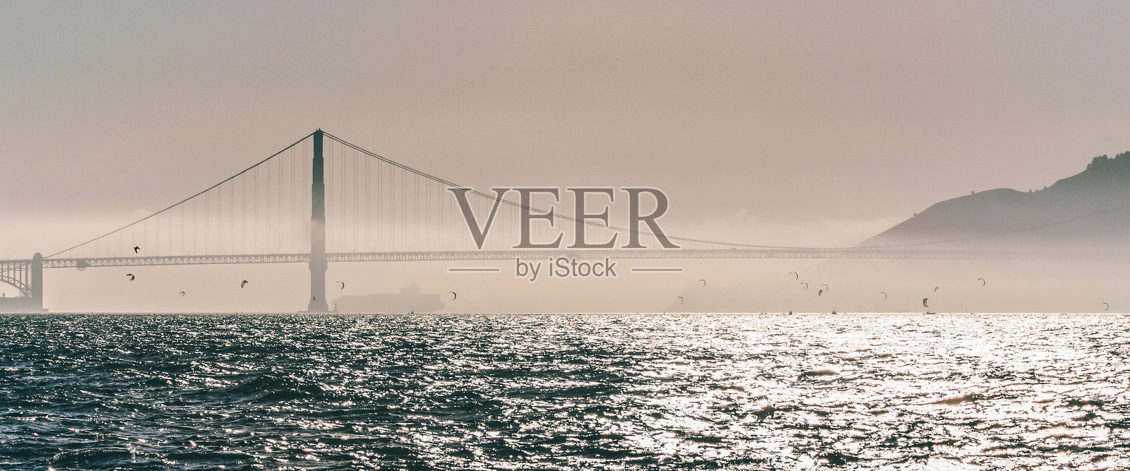 旧金山湾,金门大桥照片摄影图片