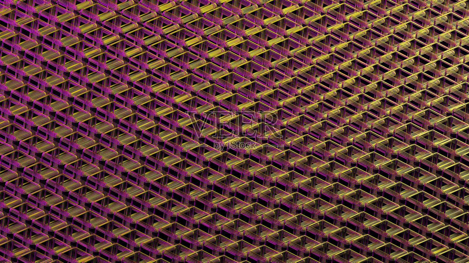 几何图案,棕色线条构成网格状结构,在夜晚的未来主义环境中照片摄影图片