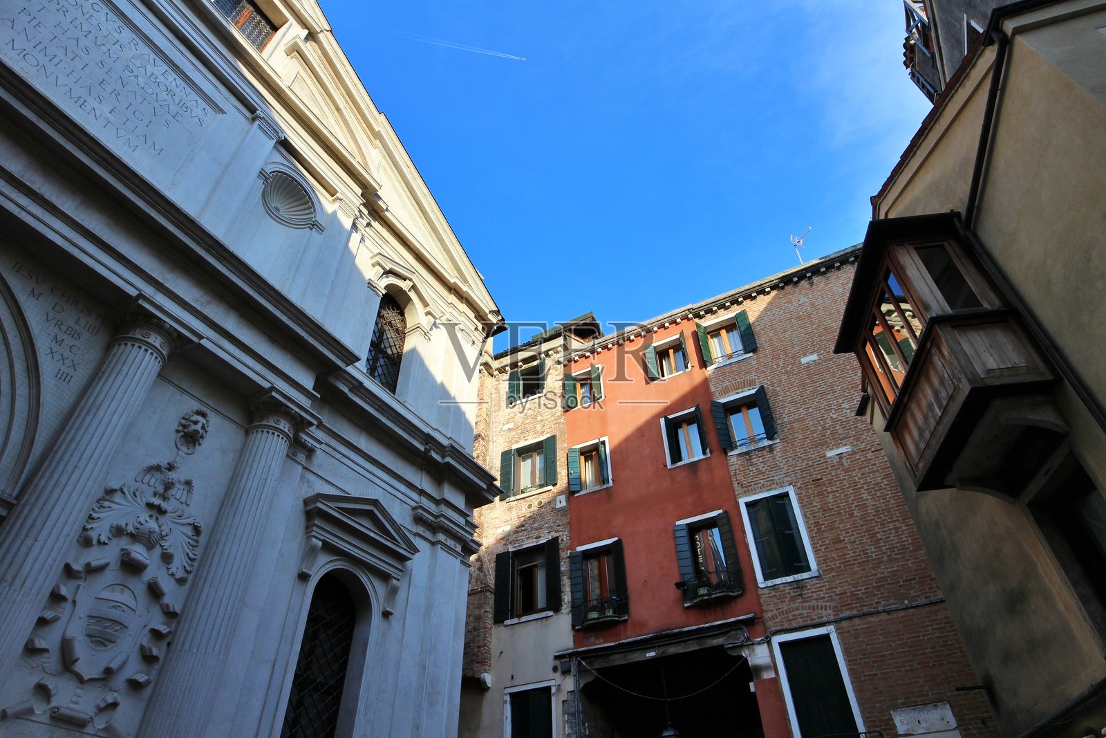 意大利威尼斯圣马可区的老城区照片摄影图片