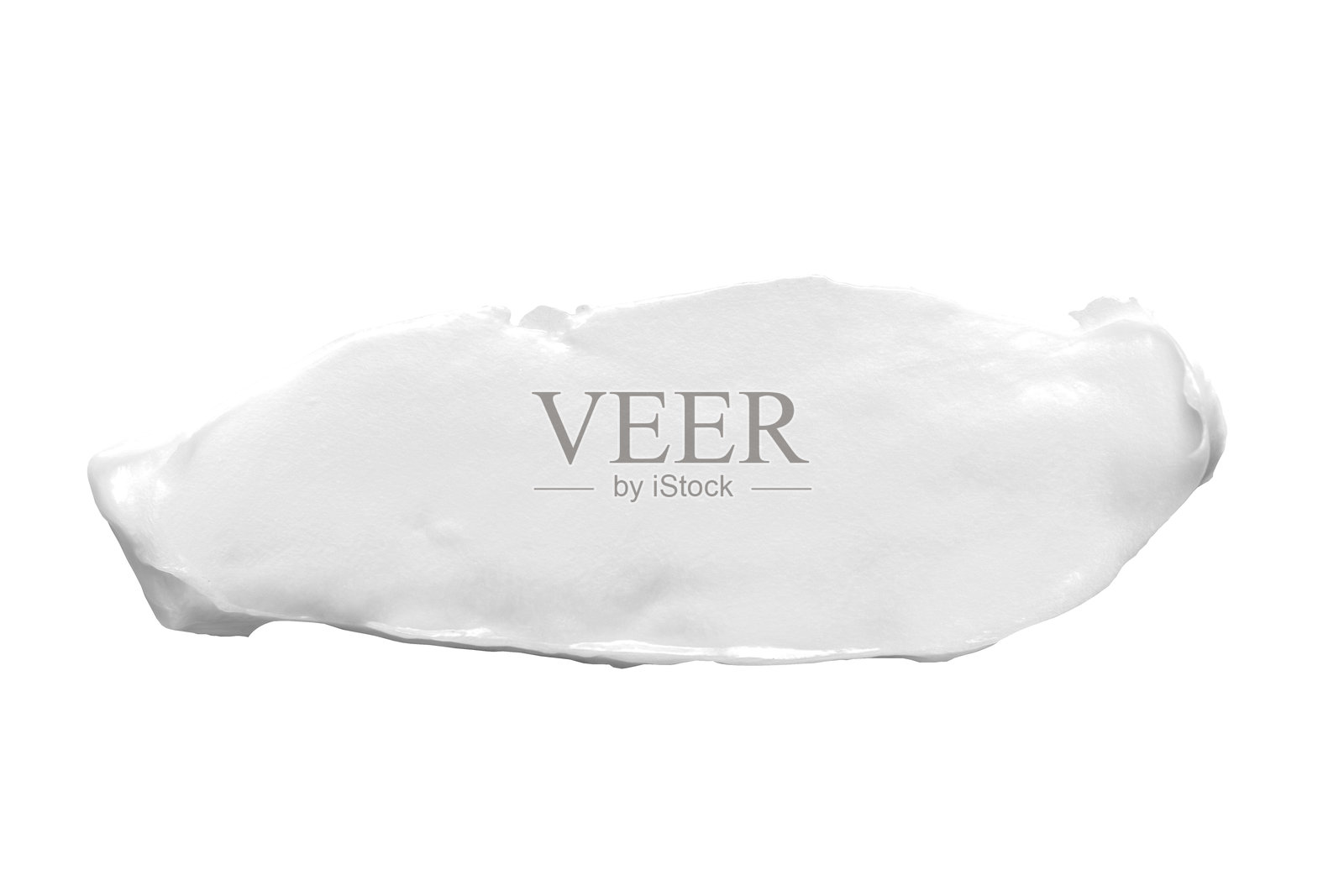 化妆品白色奶油涂抹,孤立在白色背景上。美容护肤乳霜产品。白色乳液质地照片摄影图片