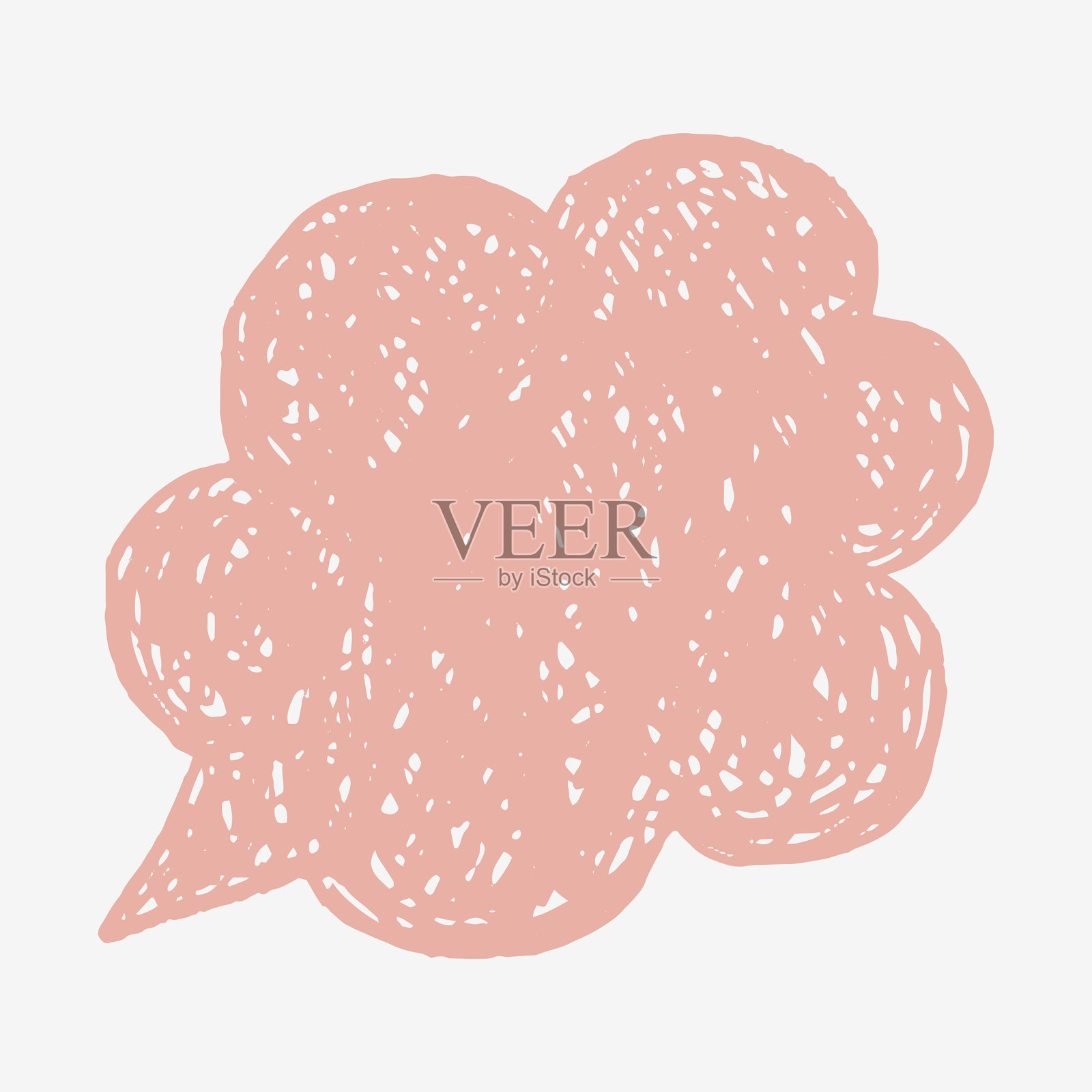 蜡笔对话气泡,具有可见的草图风格线条。圆形的、不规则的手绘边框。文本框黑板插画图片素材