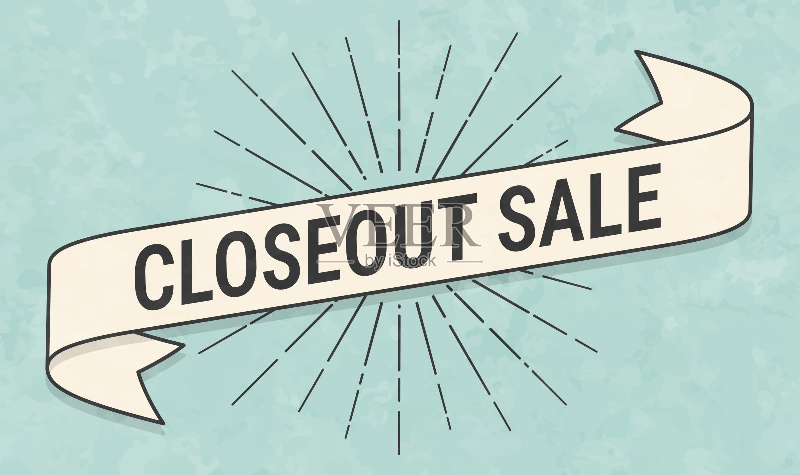 清仓大甩卖 - 复古风格横幅 - 旧纹理纸插画图片素材