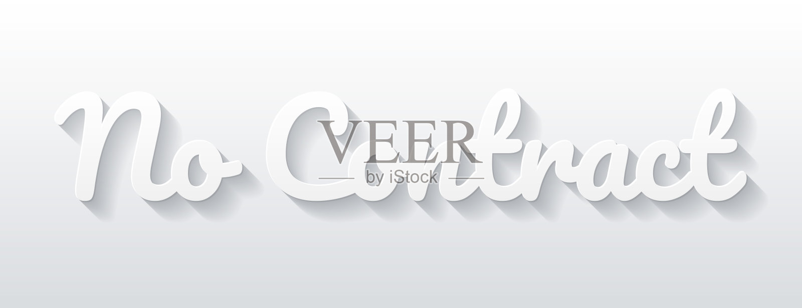 无合同 - 纸张剪切效果的扁平化设计,背景为空白插画图片素材