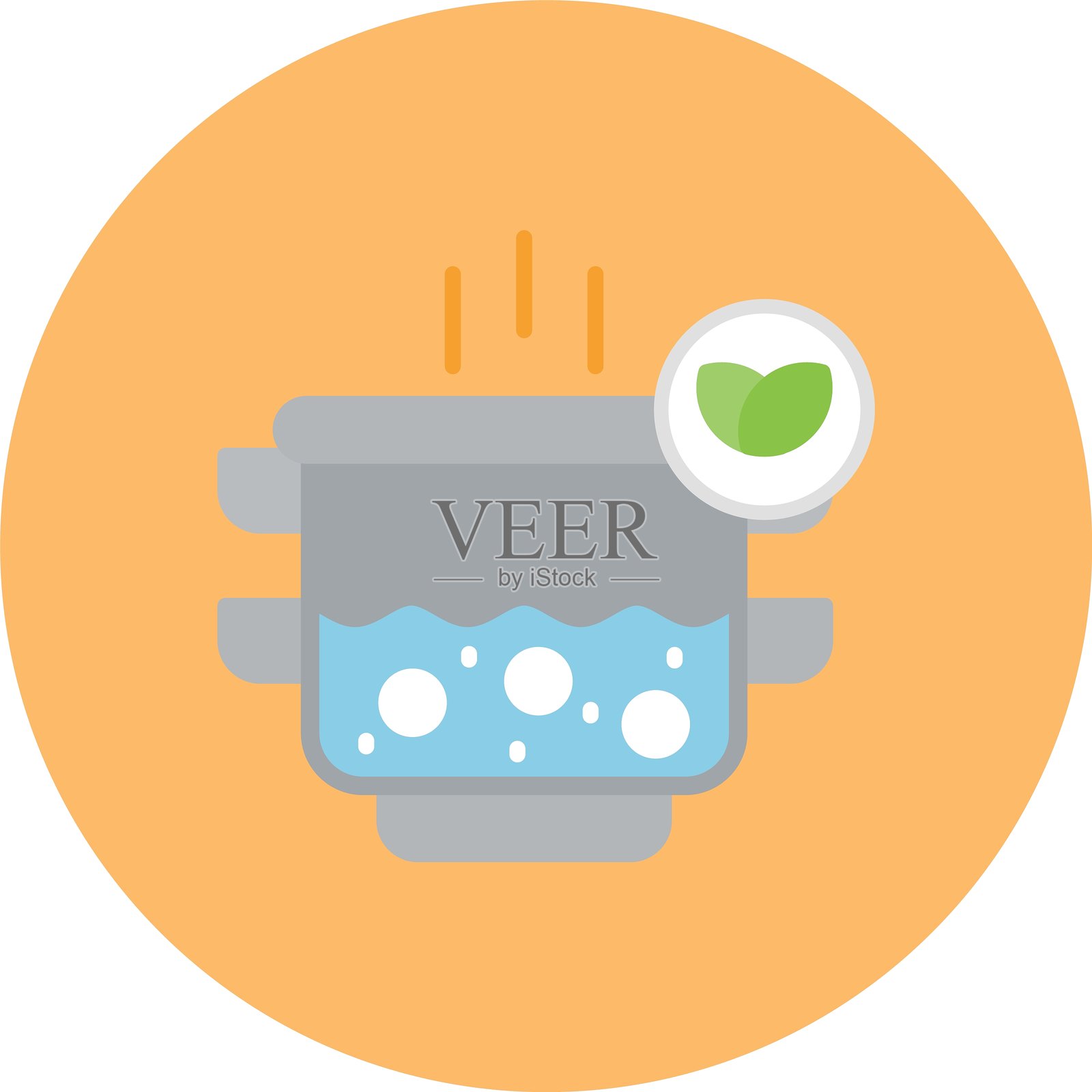 蒸汽船新图标设计创意插画图片素材