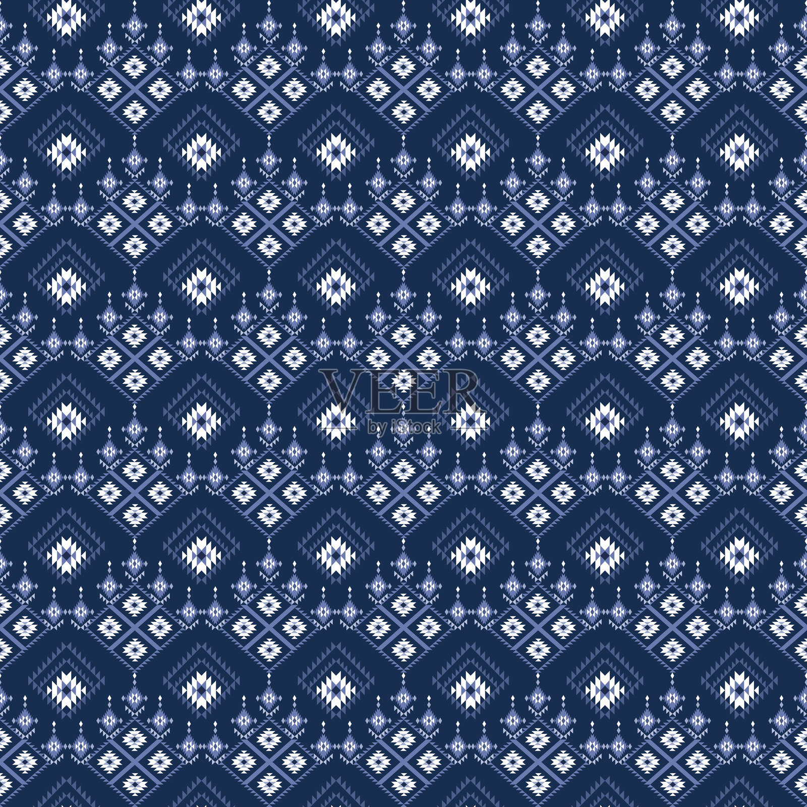 靛蓝的和谐插画图片素材