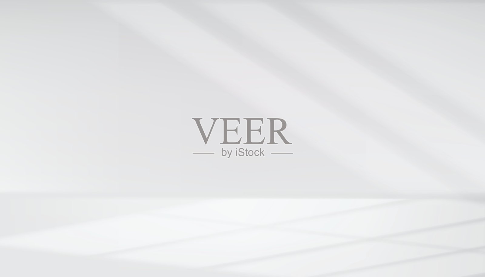 灰色背景,用于产品展示场景,带有美丽的光影效果。展示台模型,极简场景,空舞台,用于展示产品、站台、橱窗、展览。插画图片素材