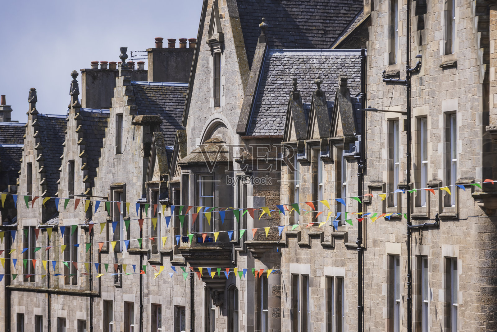 苏格兰首府爱丁堡老城区的科克本街的建筑照片摄影图片