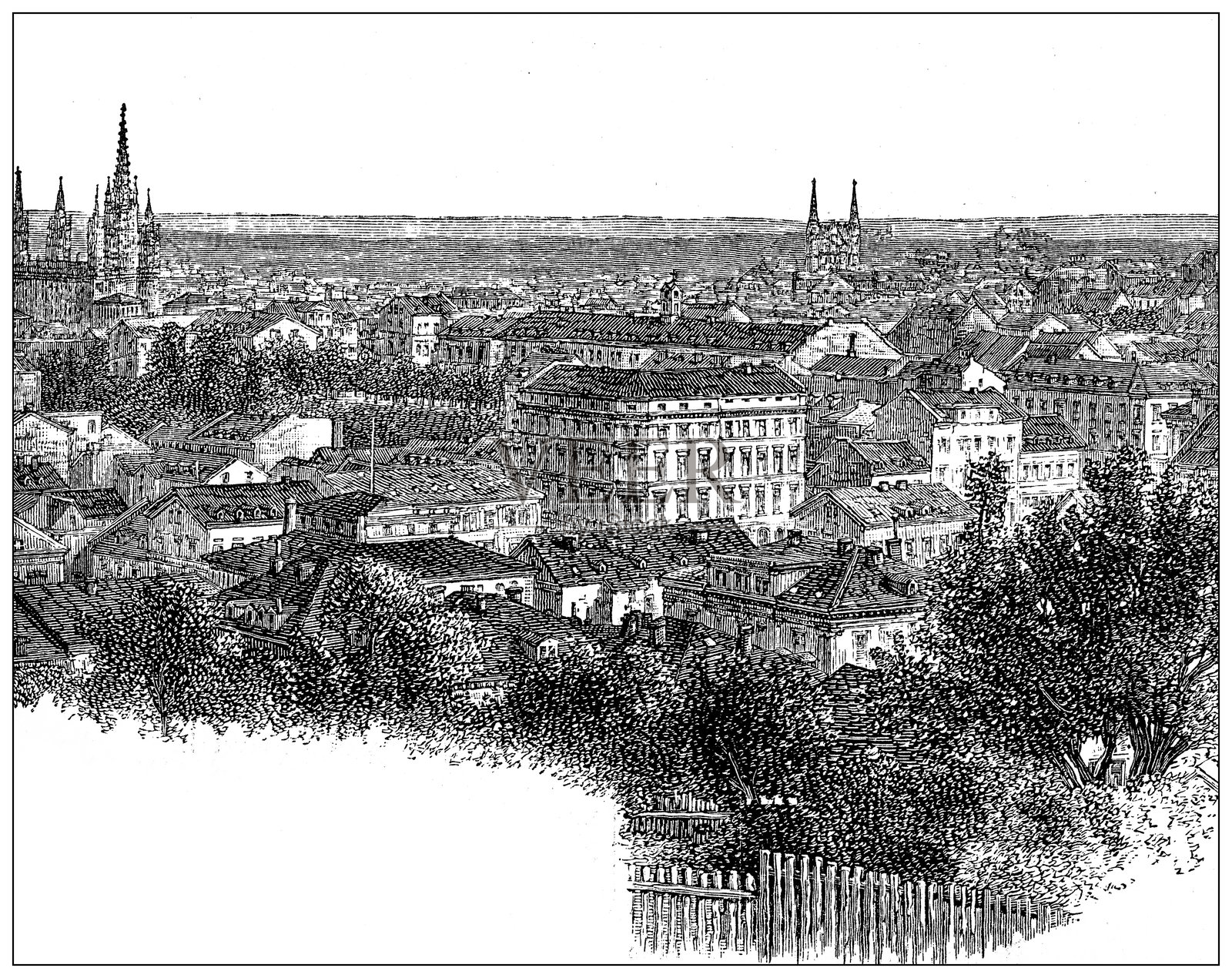 德国威斯巴登插画图片素材