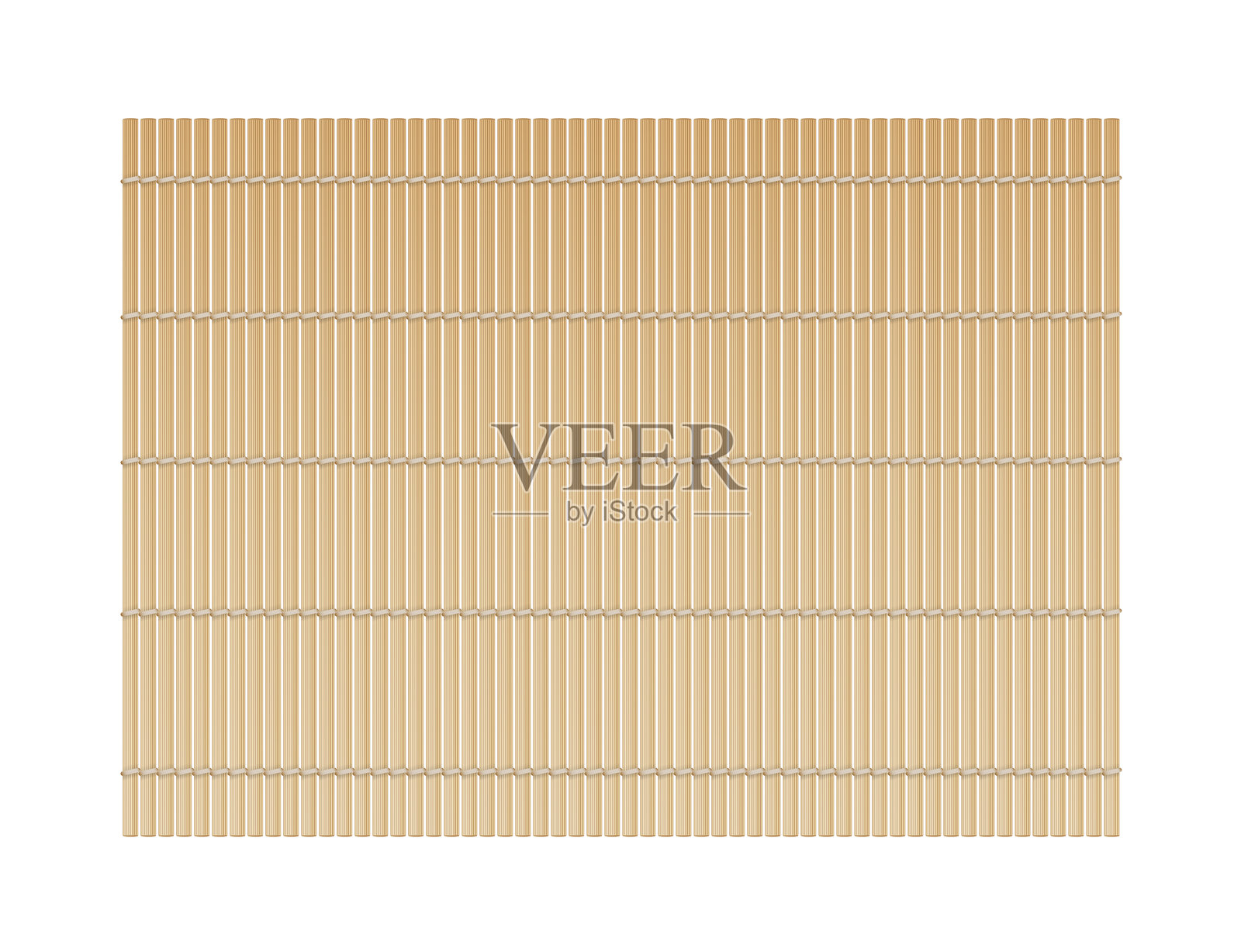 竹寿司卷帘,孤立。日式卷帘,用于制作寿司卷。矢量图插画图片素材