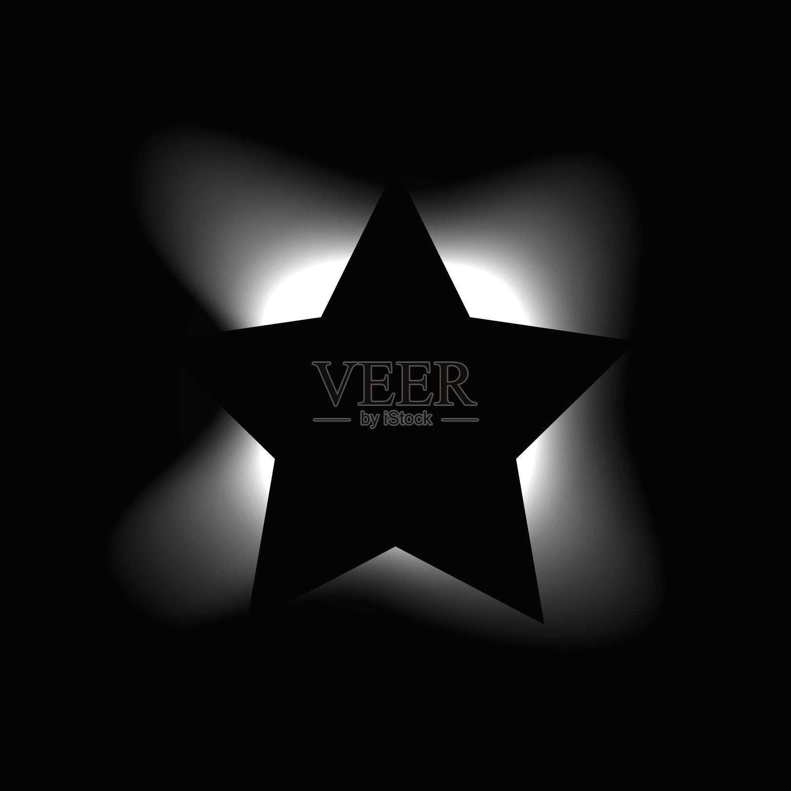 星星照亮灯框插画图片素材