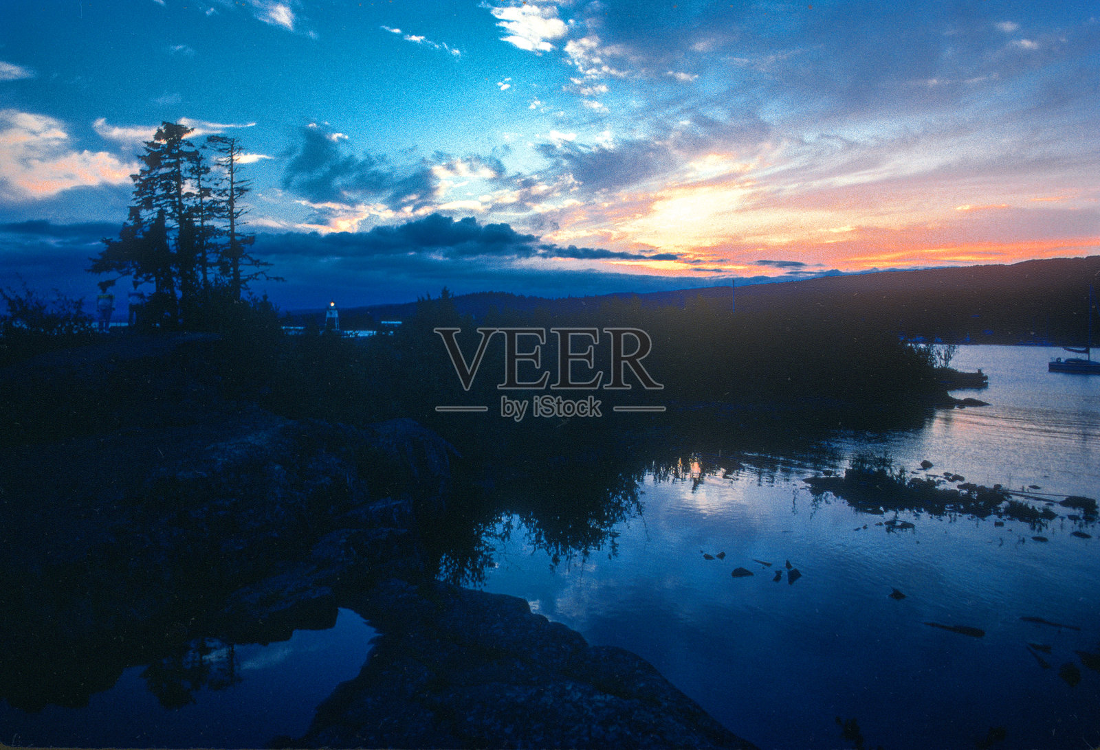 大沼泽地 - 日落倒影 - 1988照片摄影图片