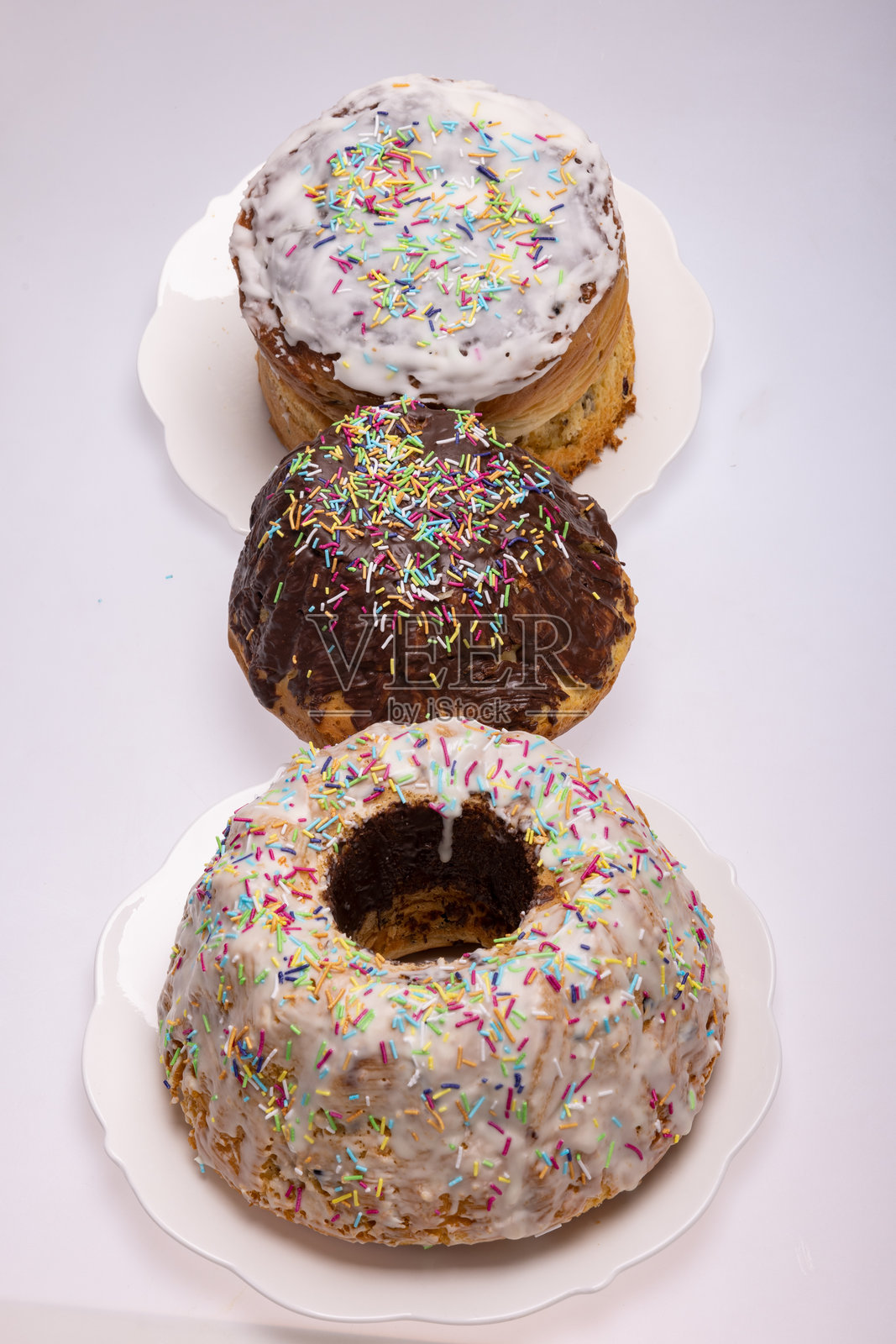 乌克兰传统复活节蛋糕库里奇或东正教复活节面包照片摄影图片