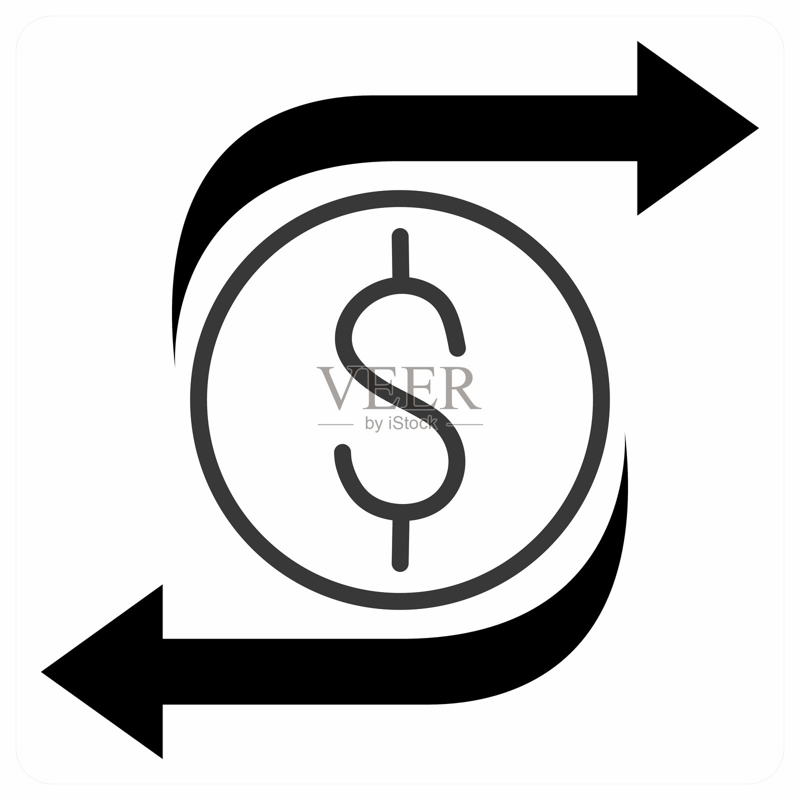 橙色的灵活资金图标概念插画图片素材