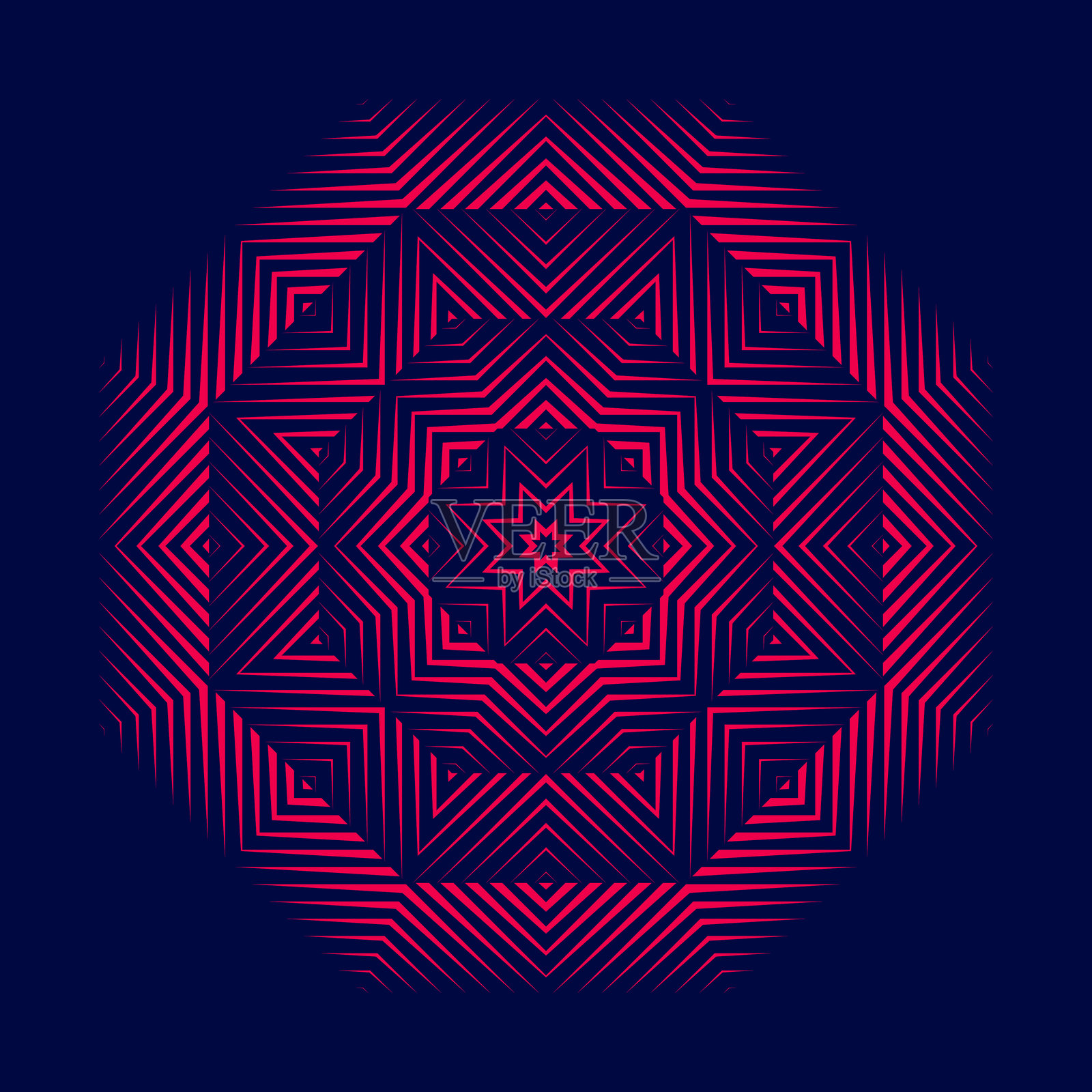 几何形状的对称构图。用于设计的抽象元素。扁平化风格的矢量插图。插画图片素材