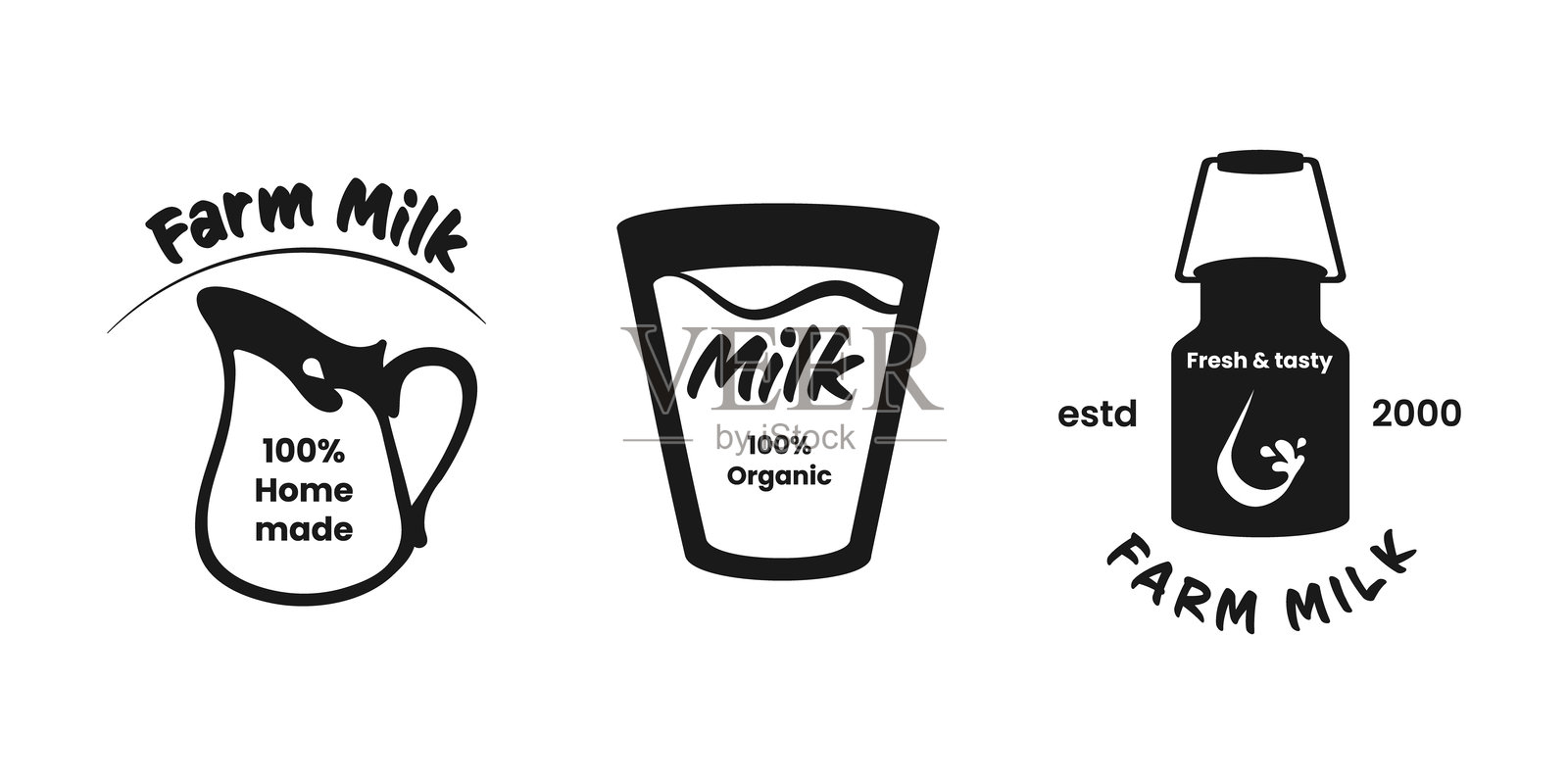 通过环保牛奶品牌探索环境保护插画图片素材