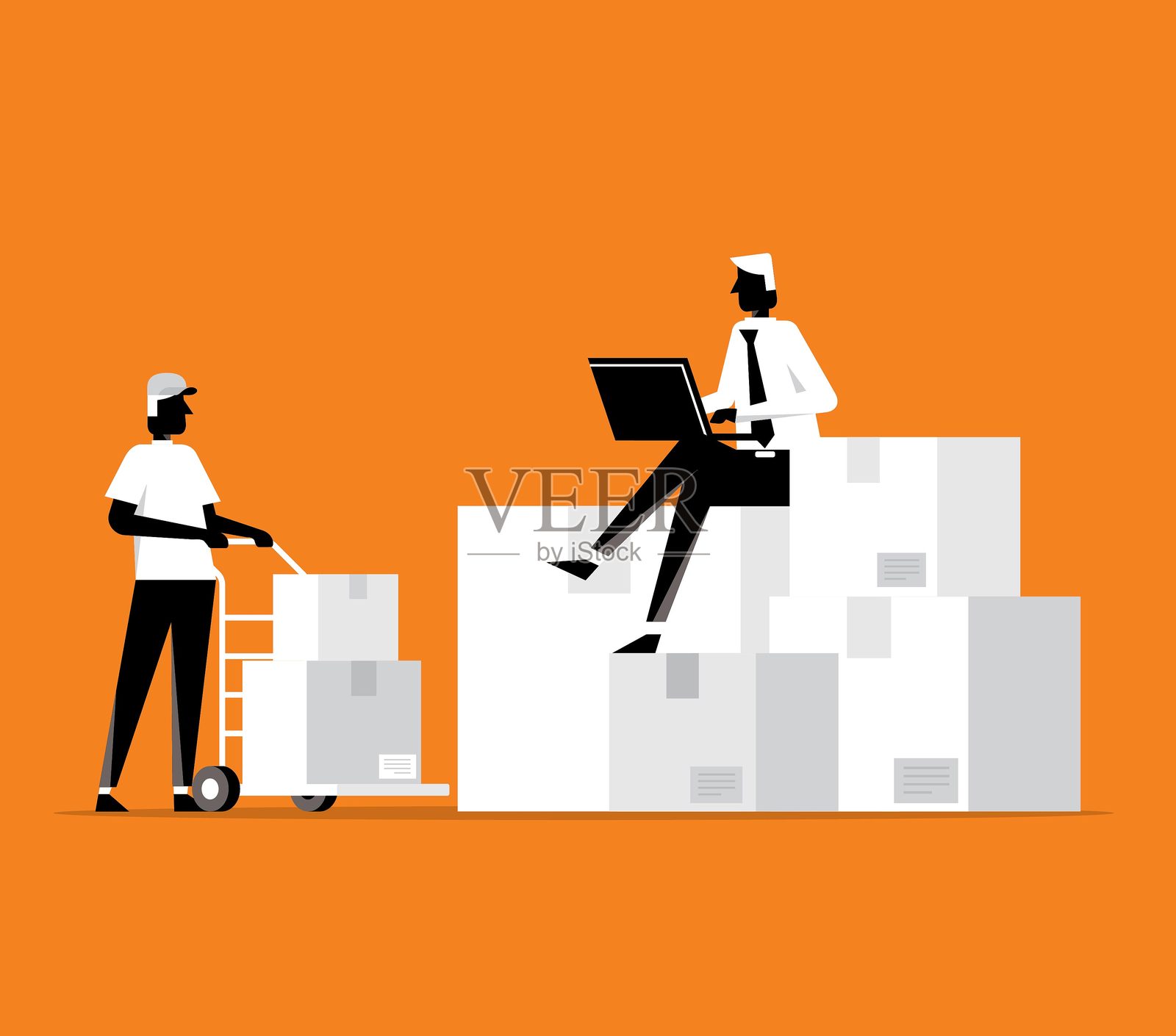 仓库 - 交易插画图片素材