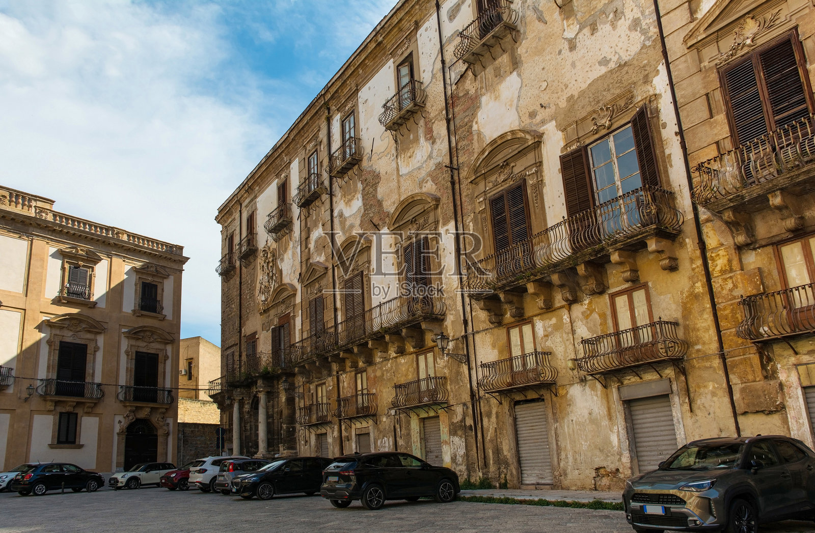 意大利西西里岛巴勒莫的博洛尼广场照片摄影图片