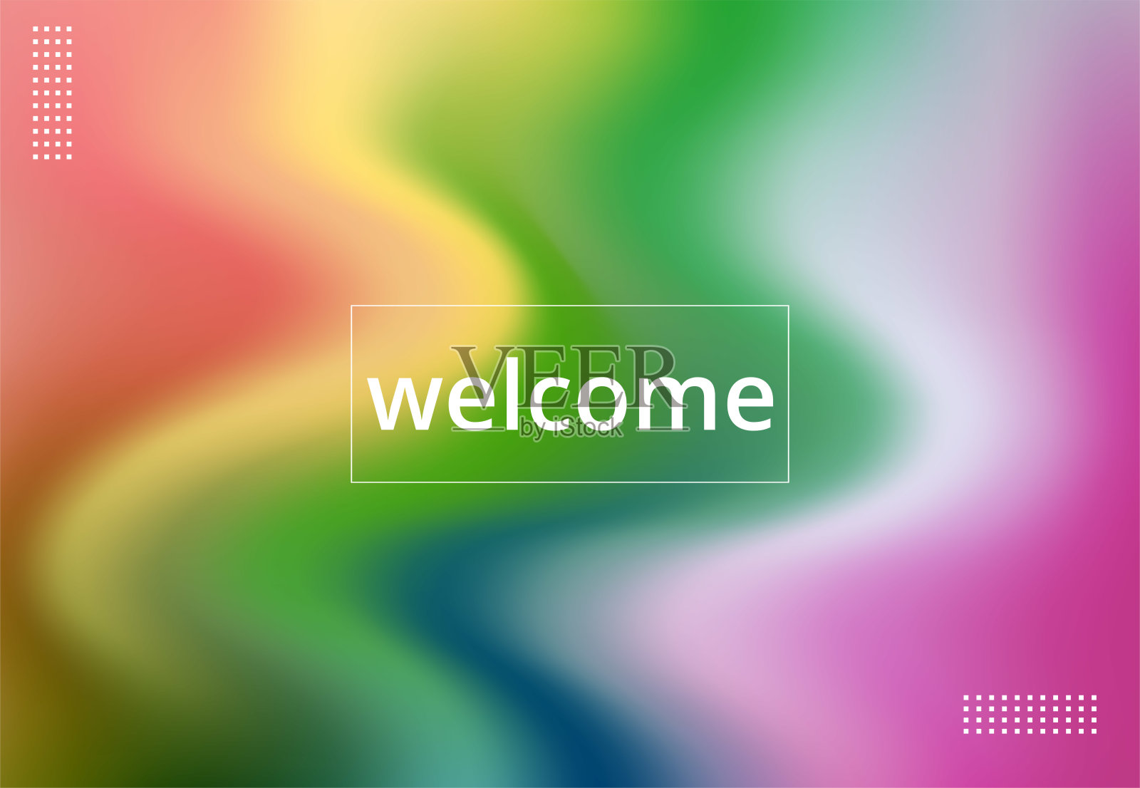 柔和流畅的粉彩色渐变,带有优雅的白色“欢迎”字样,非常适合为各种场合营造温柔而诱人的氛围插画图片素材