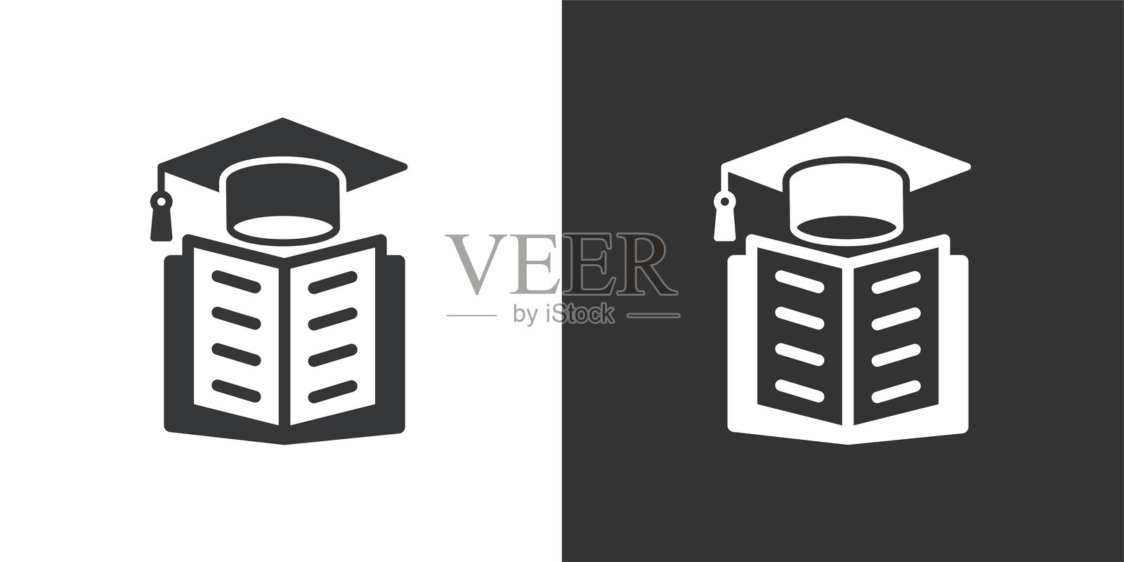 毕业图标。实心字形系列图标插画图片素材