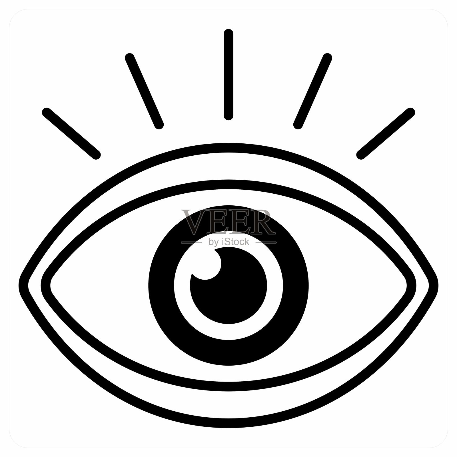 橙色的视力图标插画图片素材