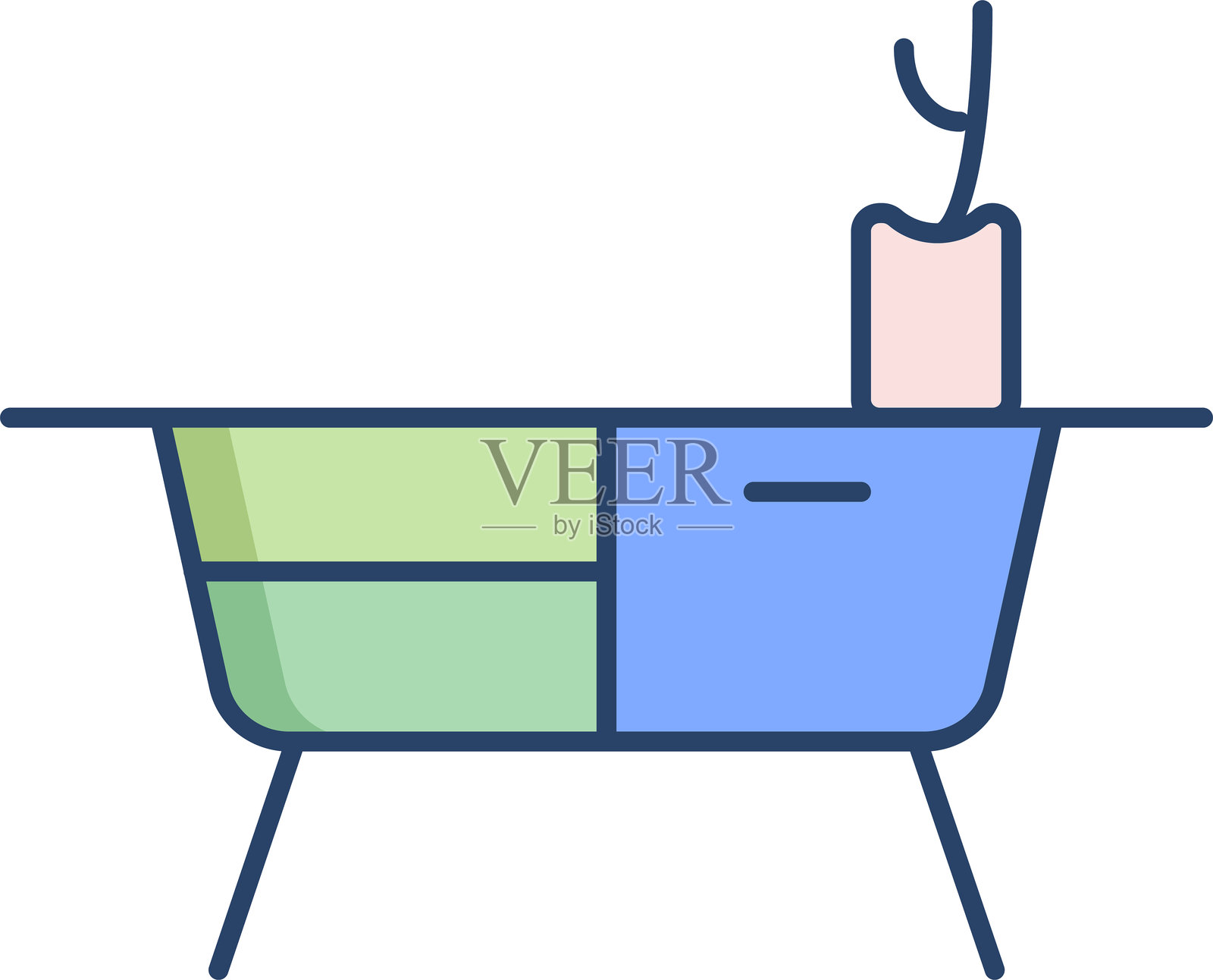 存储表格线性彩色图标设计插画图片素材
