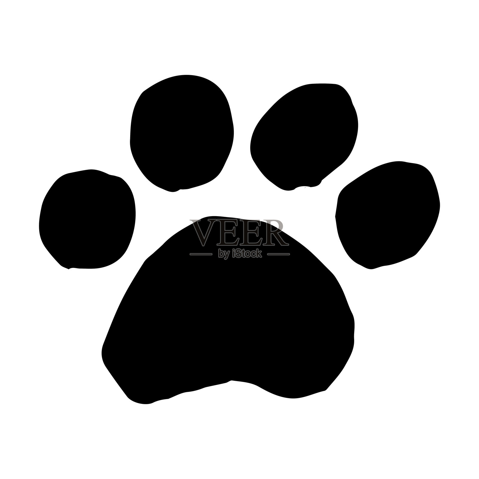 手绘可爱猫爪,猫,狗,动物脚印插画图片素材